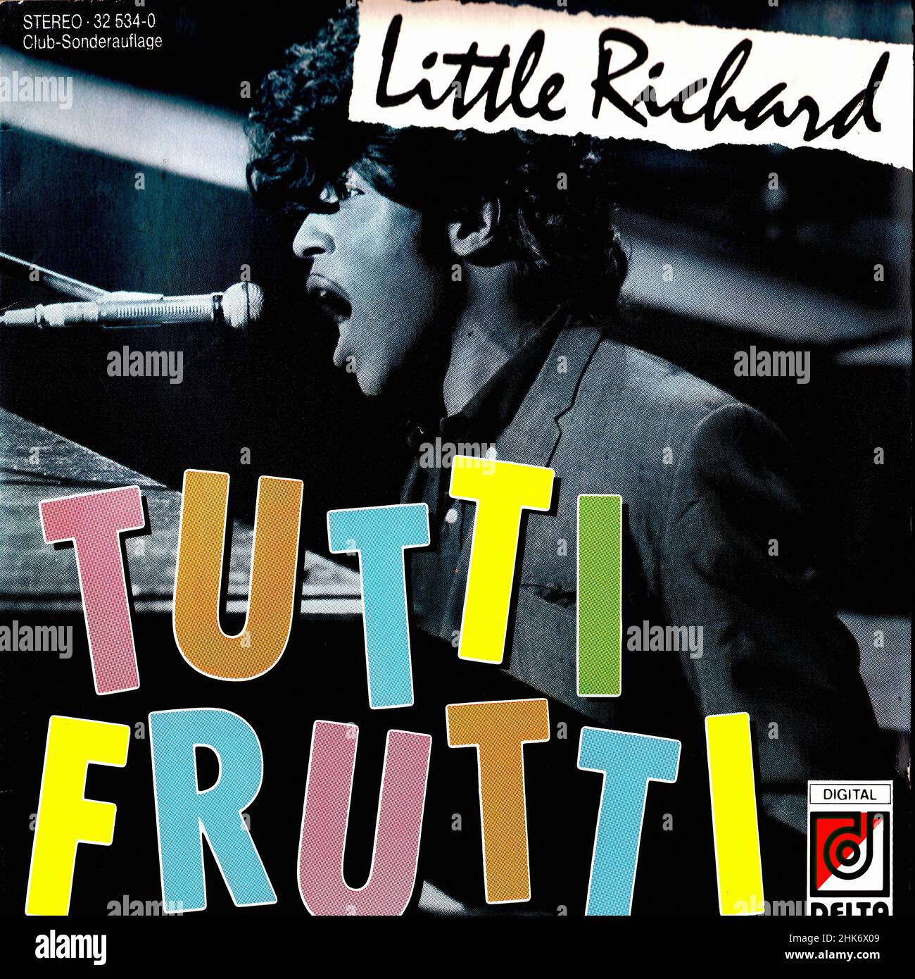 Vintage vinyl record cover -  Little Richard - Tutti Frutti - D - 1987 Stock Photo