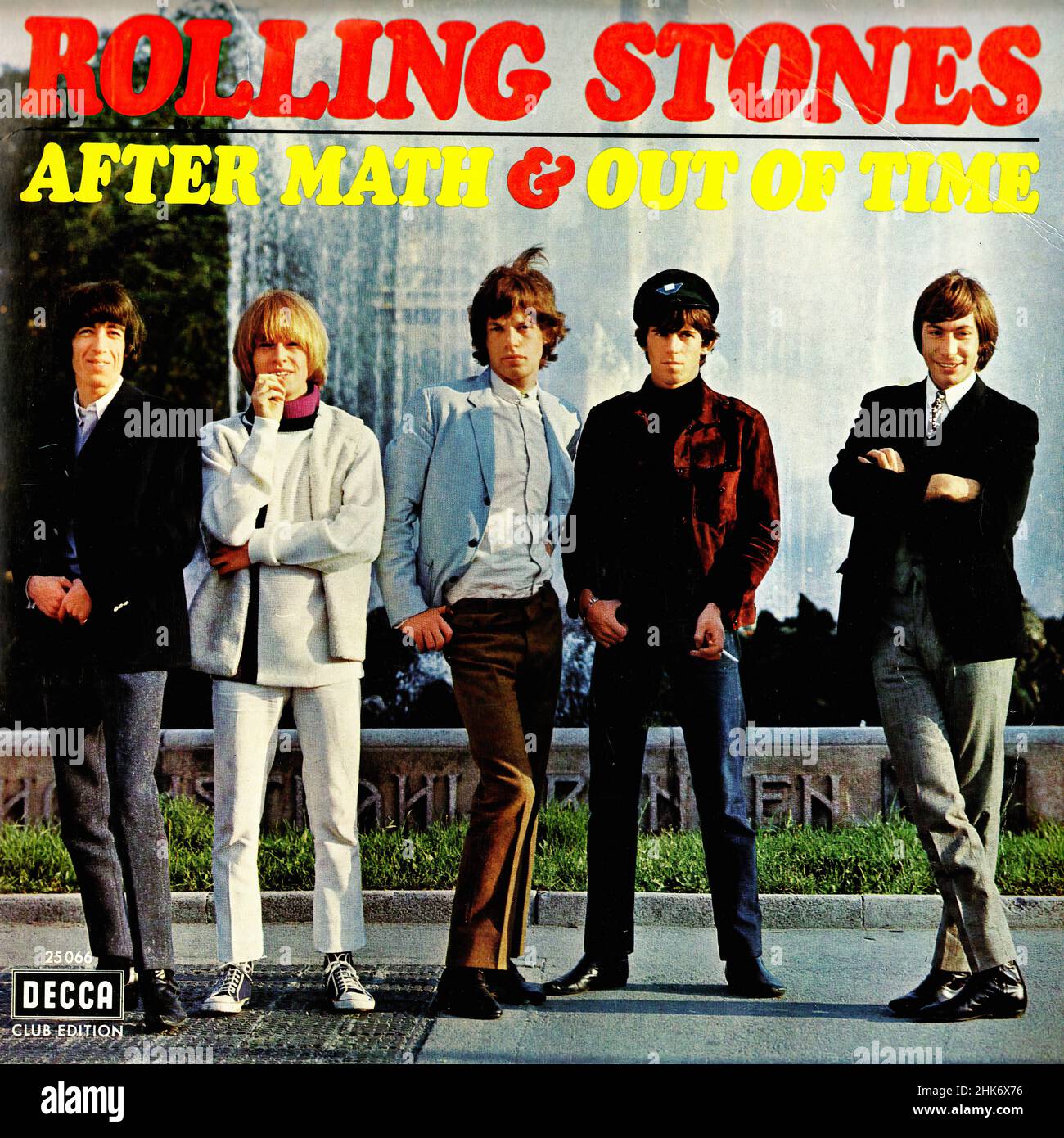 Vintage vinyl record cover - Rolling Stones, The - After Math & Out Of Time  - D - 1967 Stock Photo - Alamy