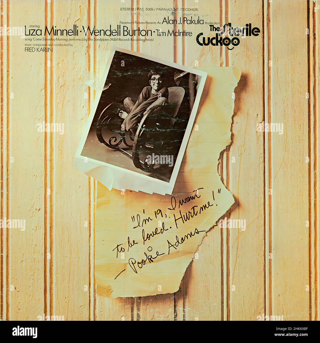 The Sterile Cuckoo - Vintage Soundtrack Vinyl Album Stock Photo
