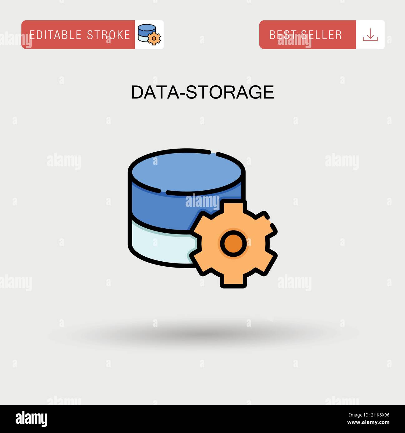 Data-storage Simple vector icon. Stock Vector