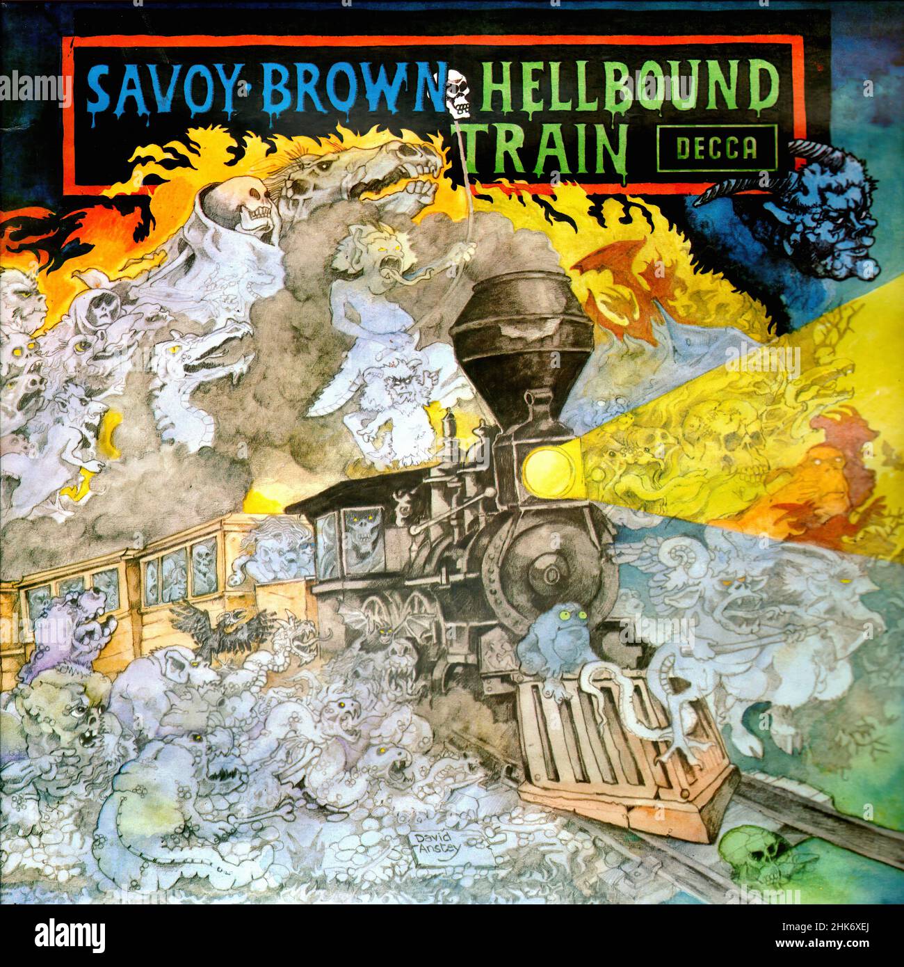 Vintage vinyl record cover Savoy Brown Hellbound Train UK 1972