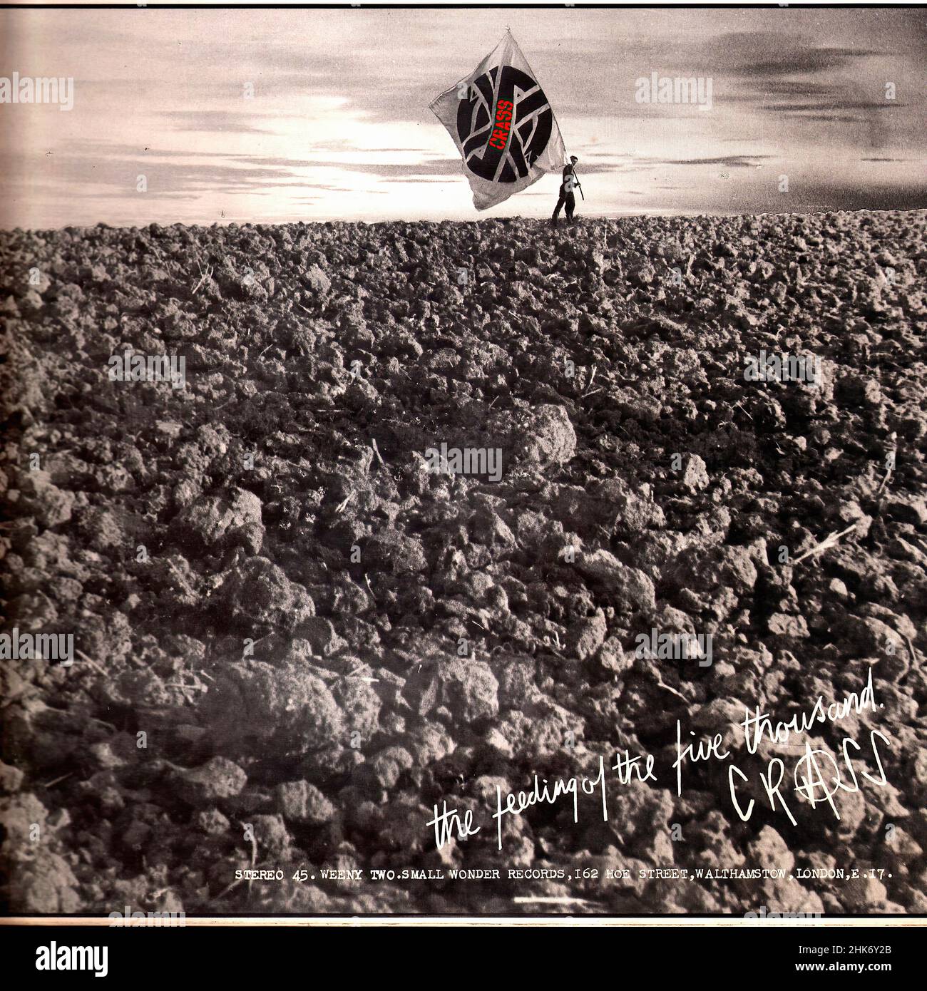 Vintage vinyl record cover - Crass - The Feeding Of Five Thousand 