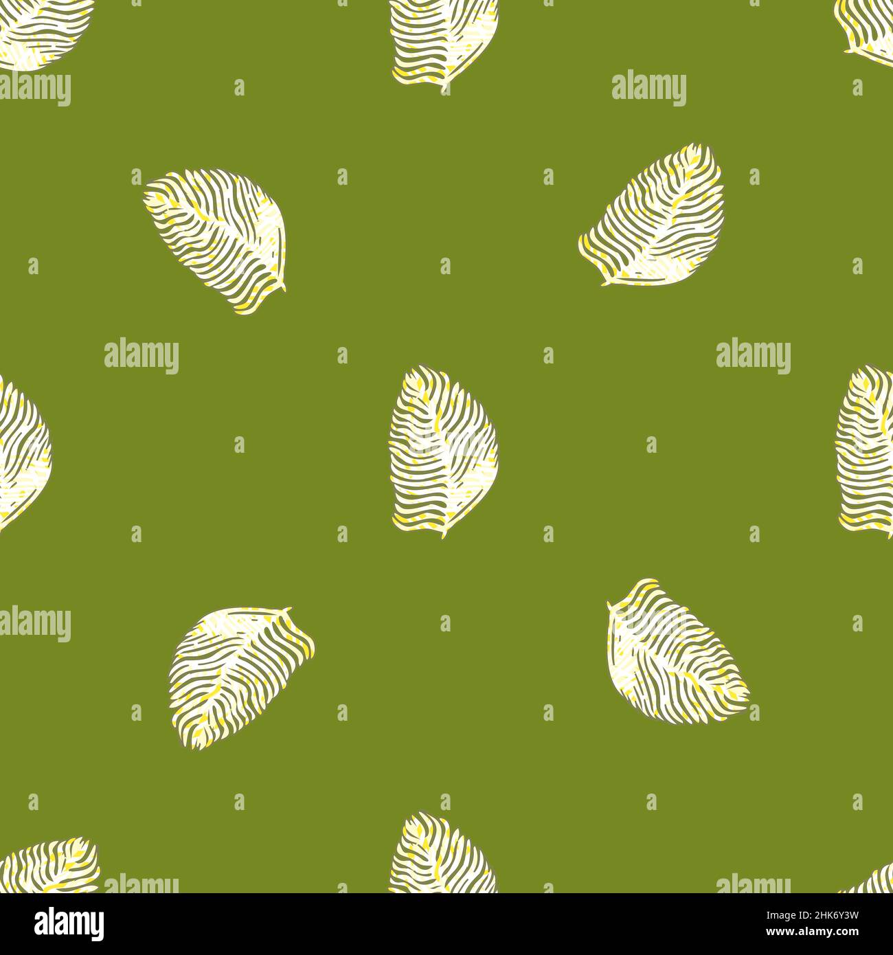 Palm leaf seamless pattern with hand drawn in line tropical print ...