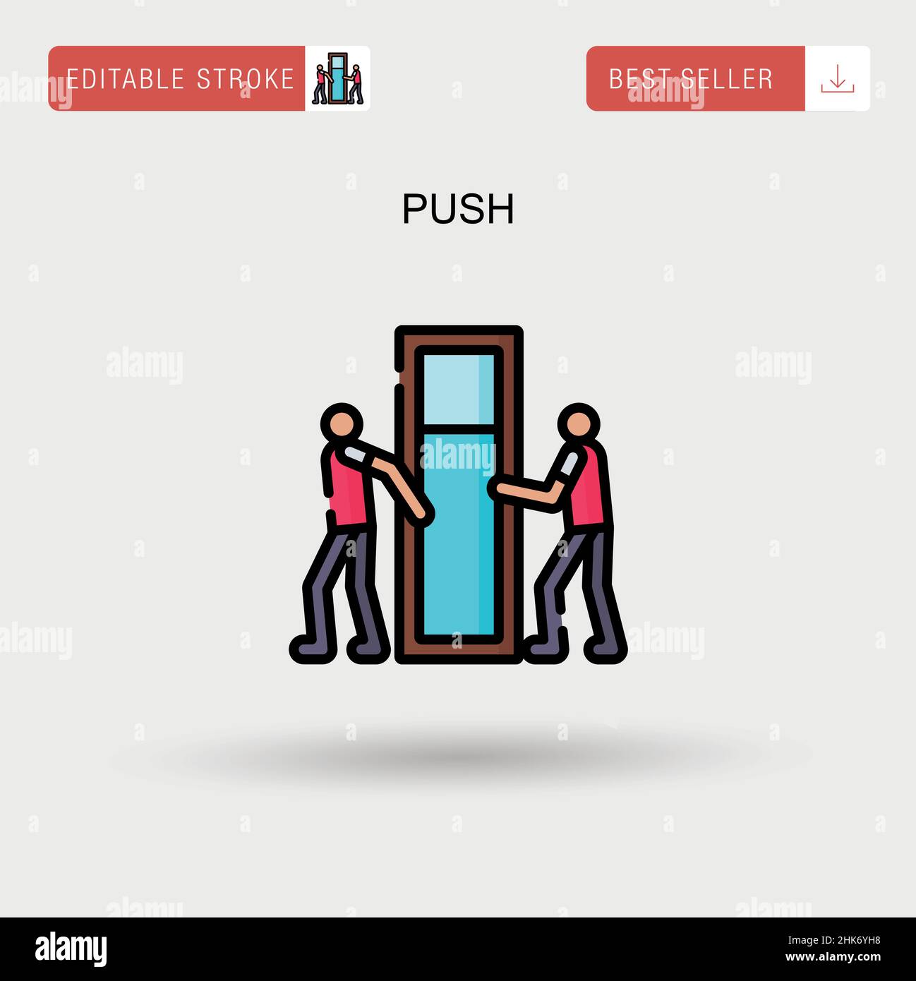 Push Simple vector icon Stock Vector Image & Art Alamy