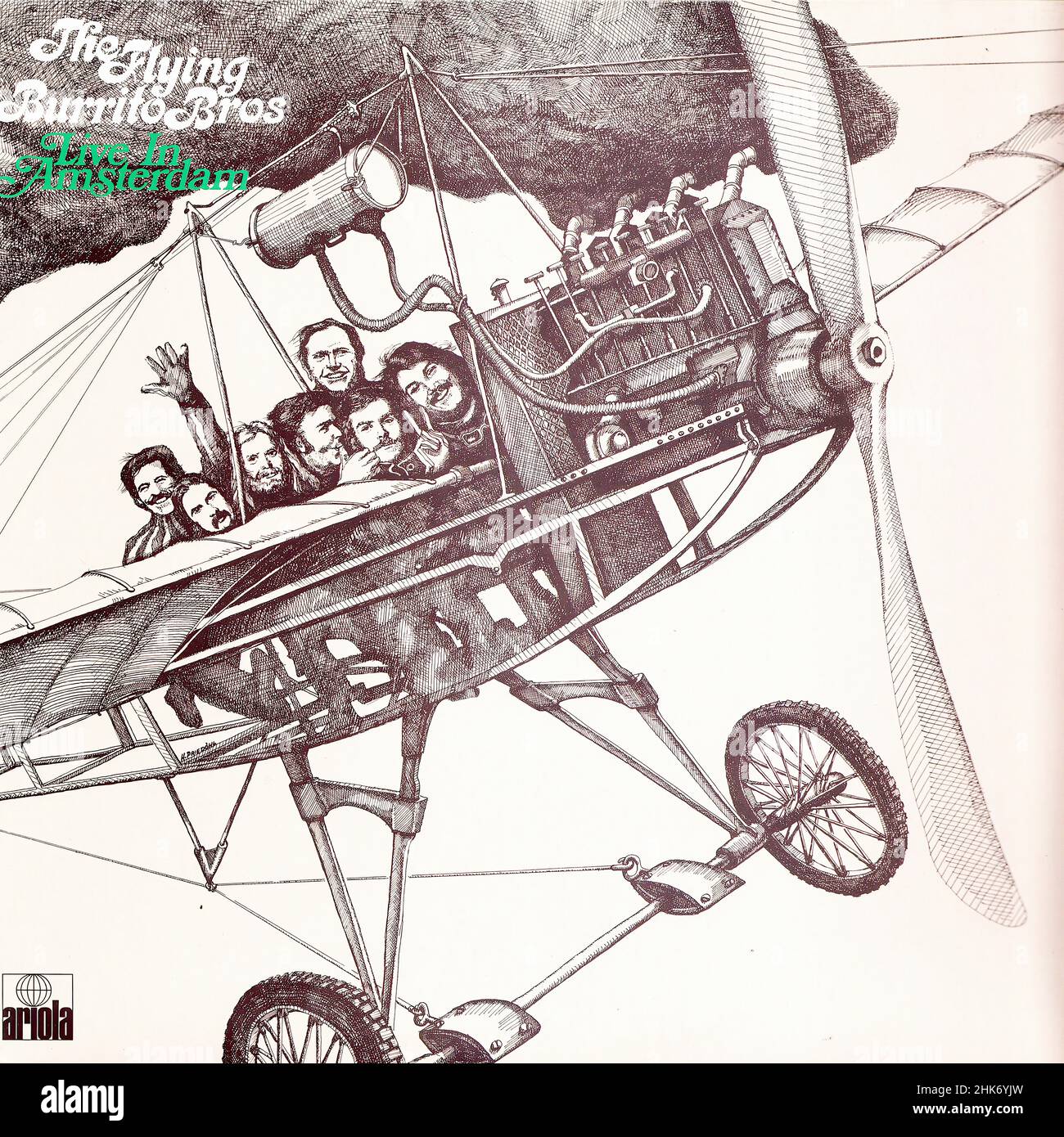 Vintage vinyl record cover Flying Burrito Bros Live In Amsterdam