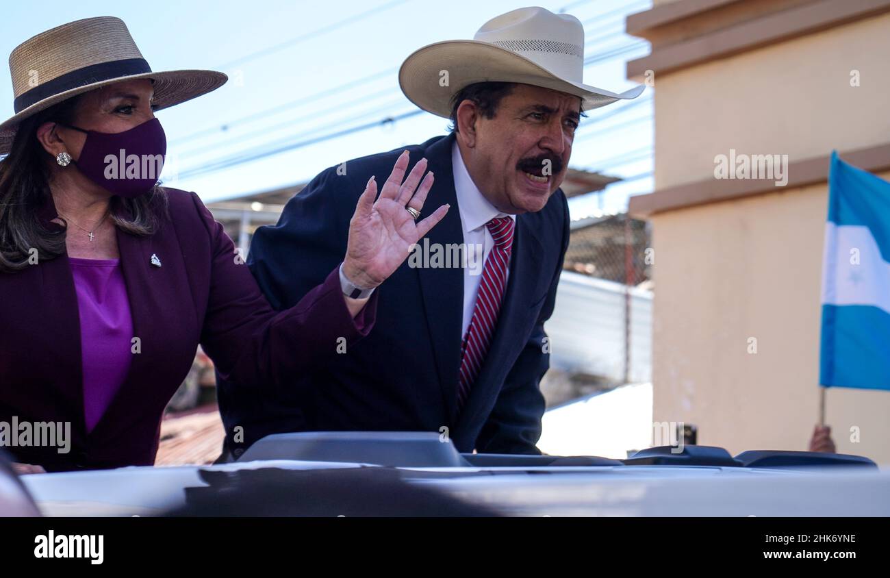 Tegucigalpa, Honduras. 27th Jan, 2022. Former ousted President of