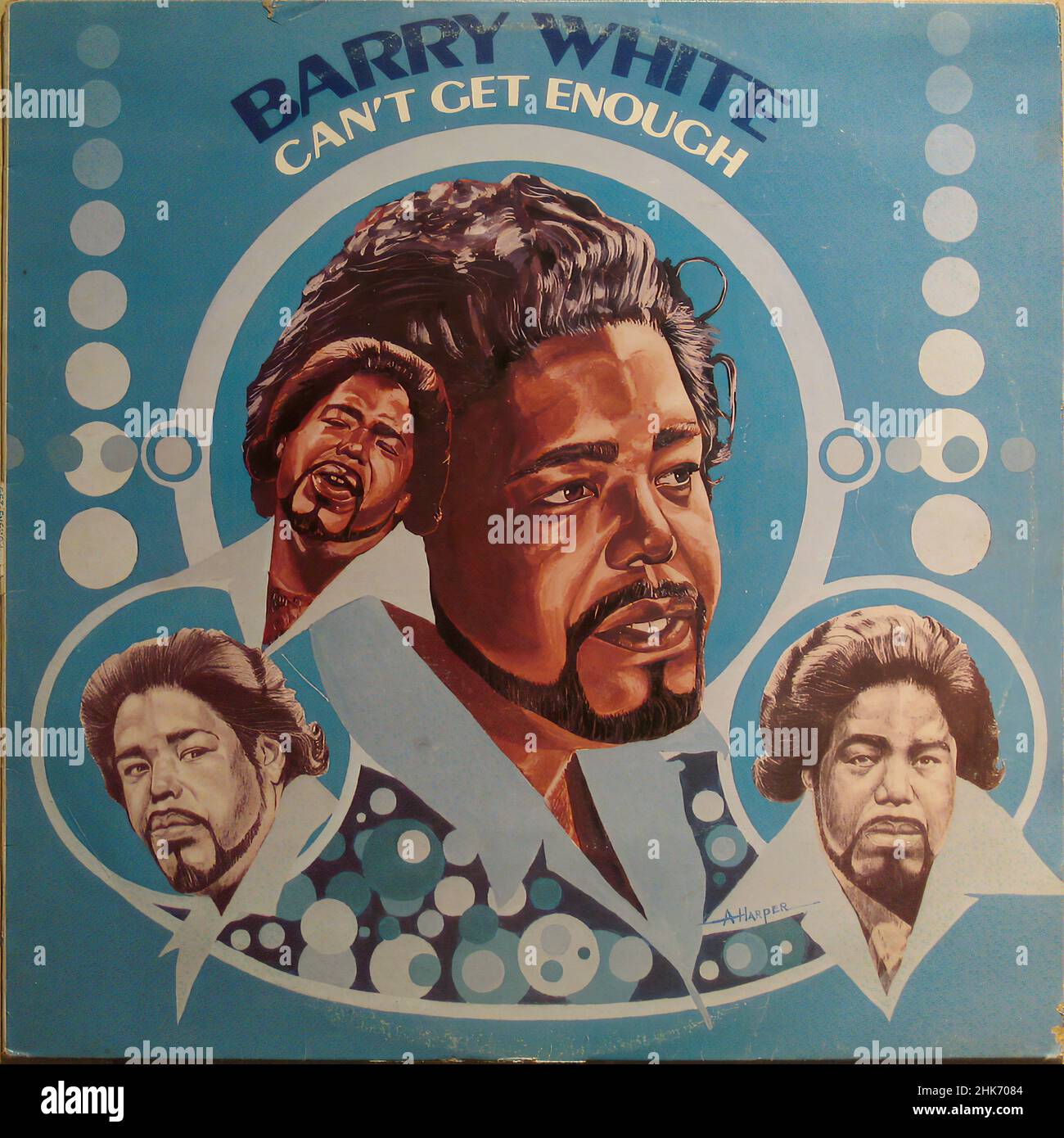 Can't Get Enough Barry White - Vintage vinyl album cover Stock Photo - Alamy