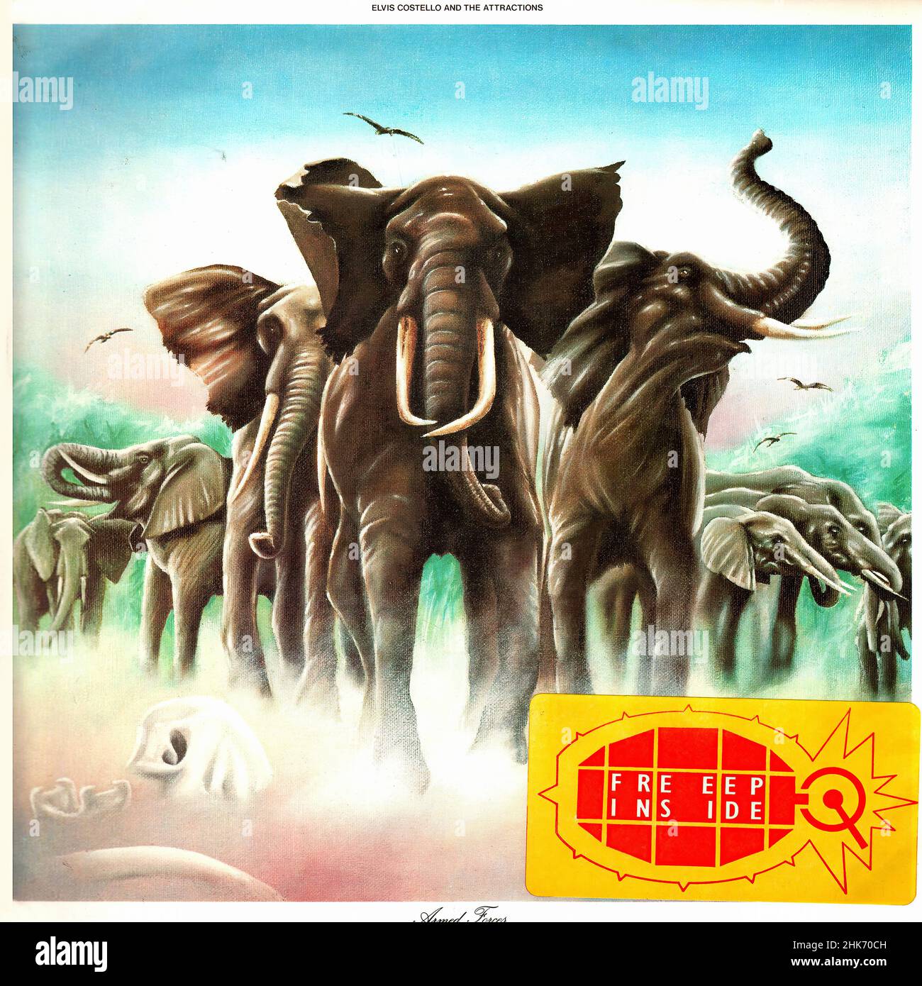 Armed Forces Elvis Costello - Vintage vinyl album cover Stock