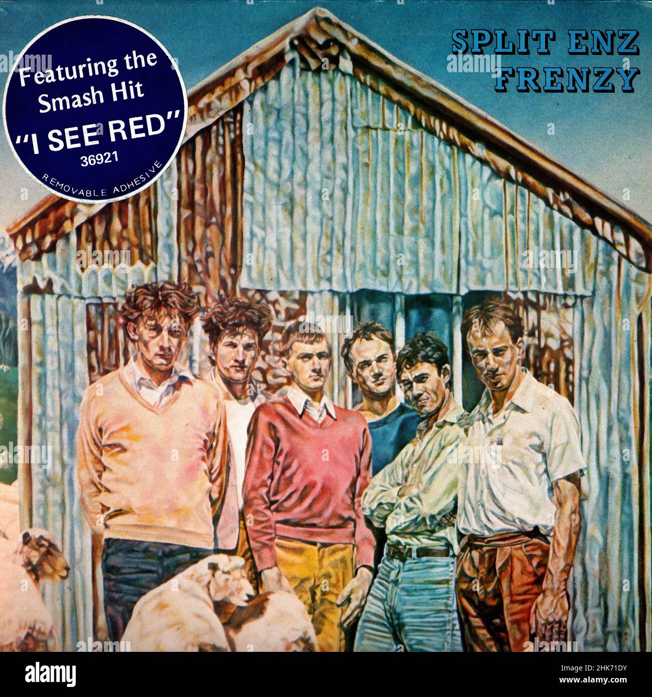 Vintage vinyl record cover - Split Enz - Frenzy - Australia - 1979 Stock Photo