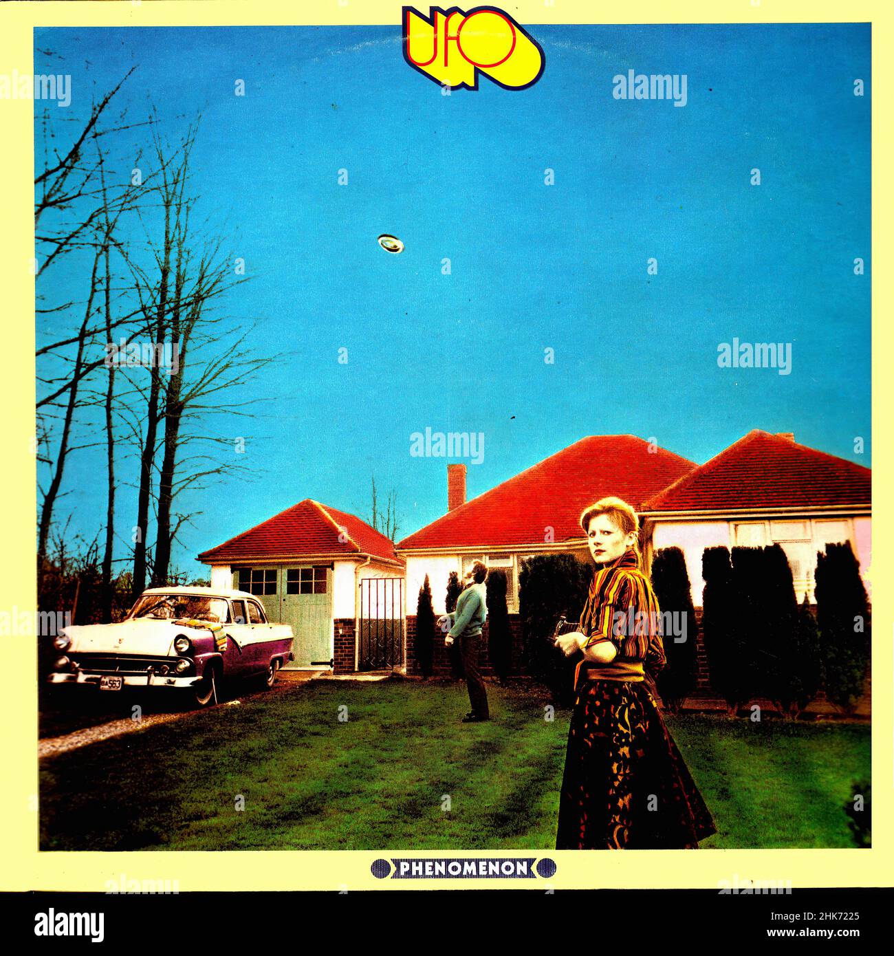 Vintage vinyl record cover - UFO - Phenomenon - UK - 1974 Stock Photo