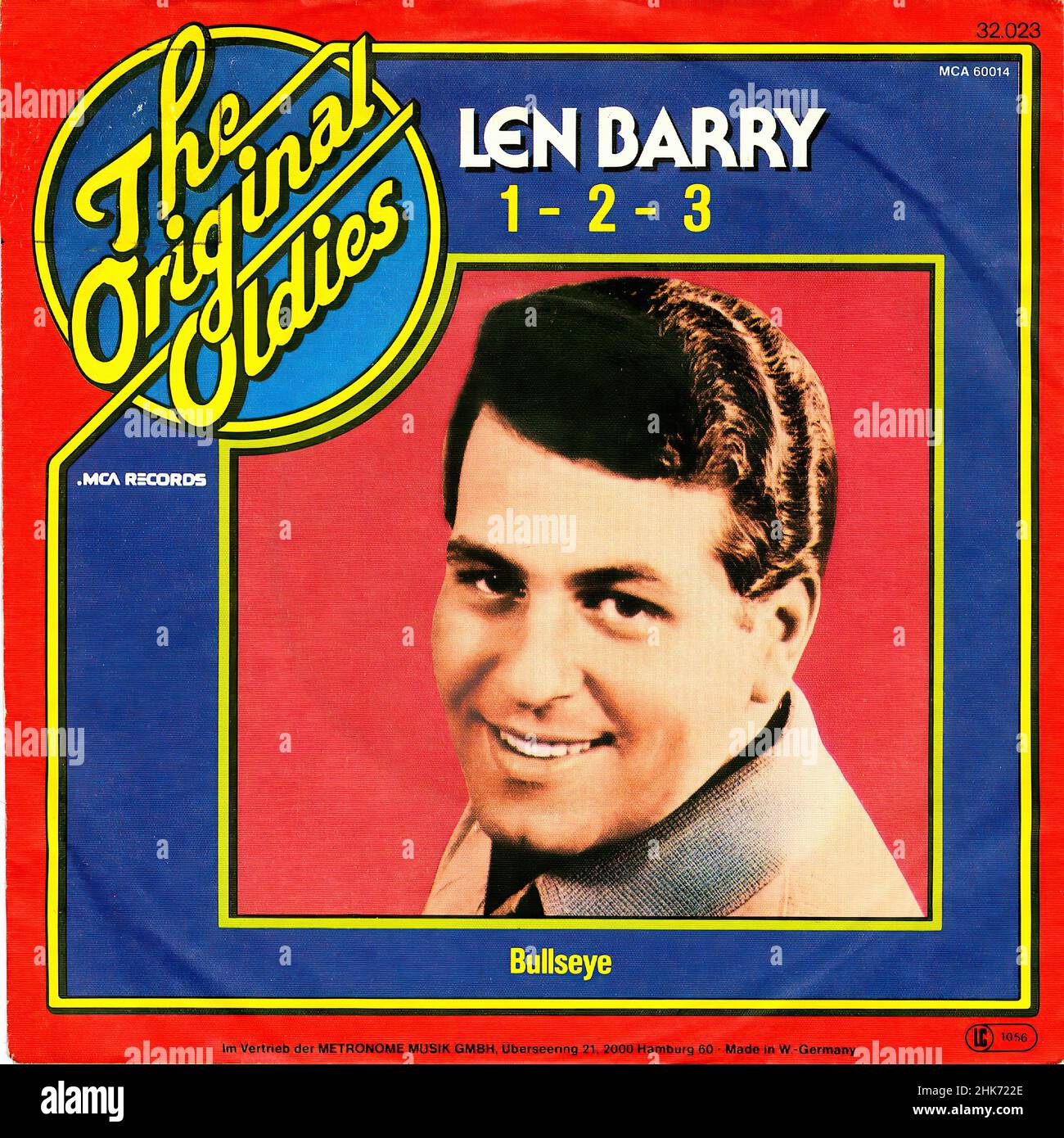 Vintage vinyl record cover - Barry, Len - 1 2 3 - D - 1966 - Rerelease 1977  Stock Photo - Alamy
