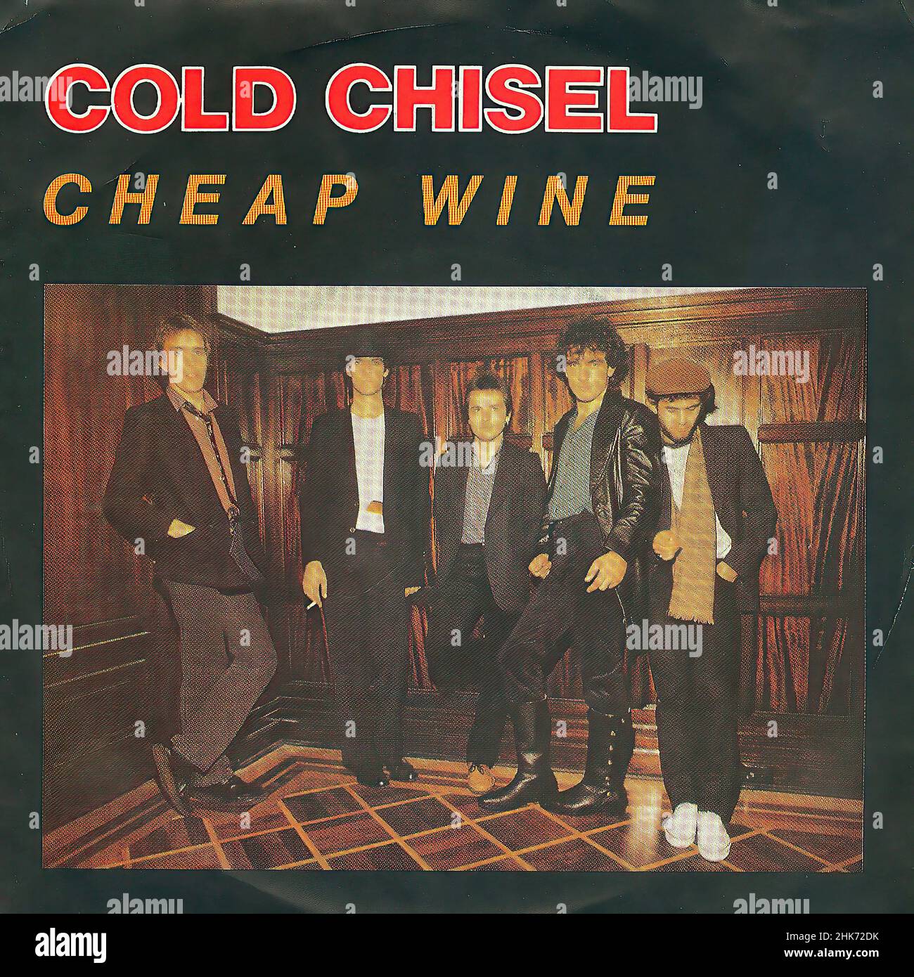 Vintage vinyl record cover -  Cold Chisel - Cheap Wine - D - 1983 Stock Photo