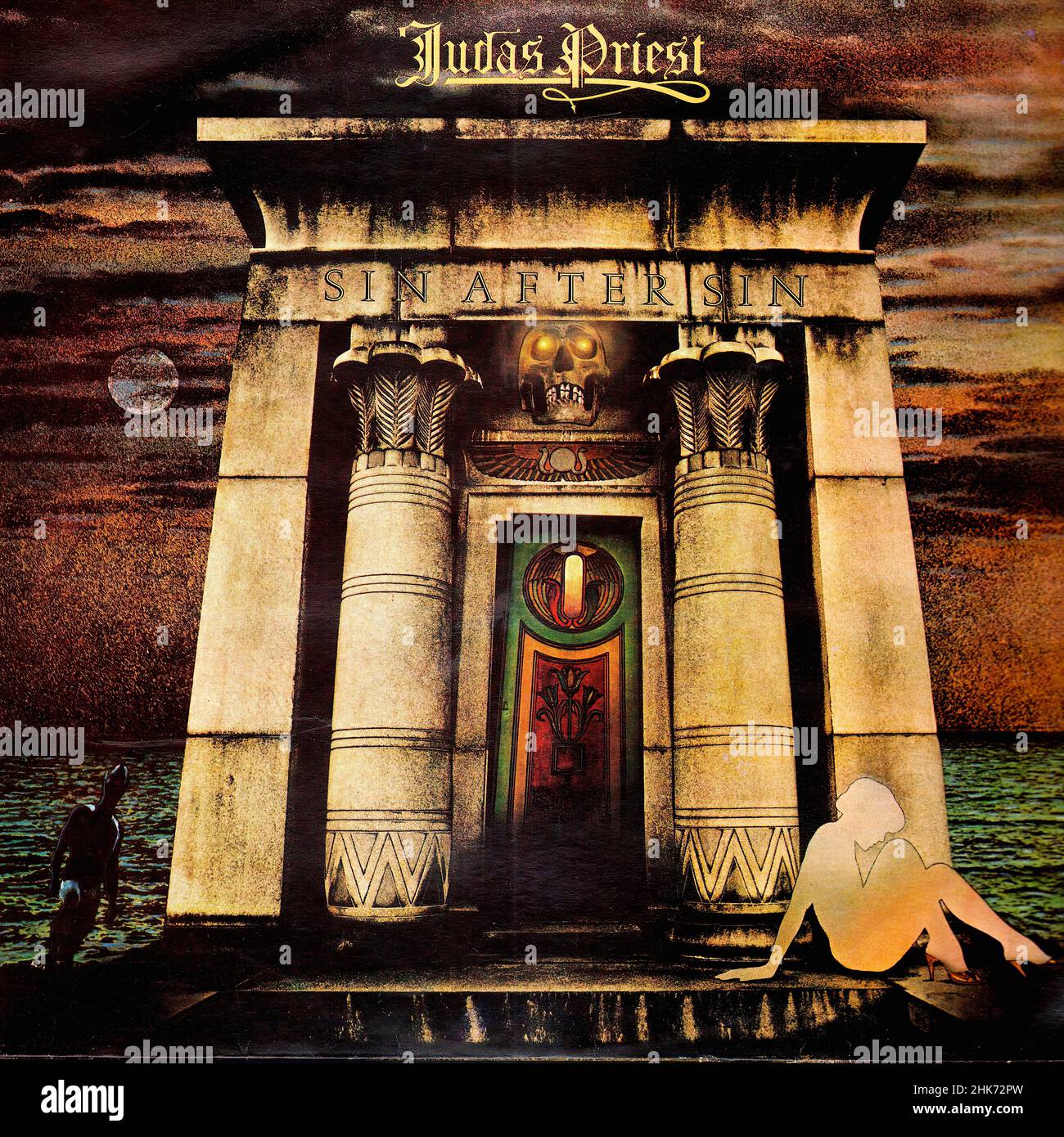 Vintage Vinyl Record Cover Judas Priest Sin After Sin NL 1977 Vintage Vinyl Record Cover Judas Priest Sin After Sin NL 1977