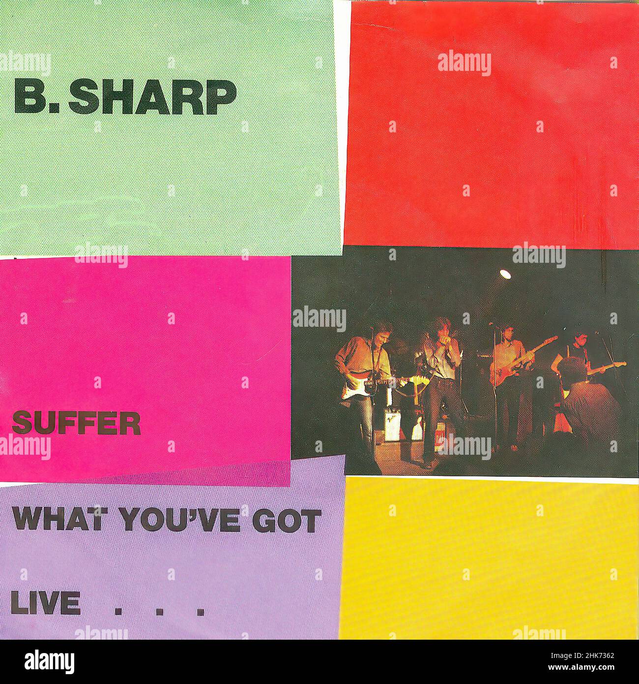 Vintage vinyl record cover -  B Sharp - Suffer - D - 1983 Stock Photo