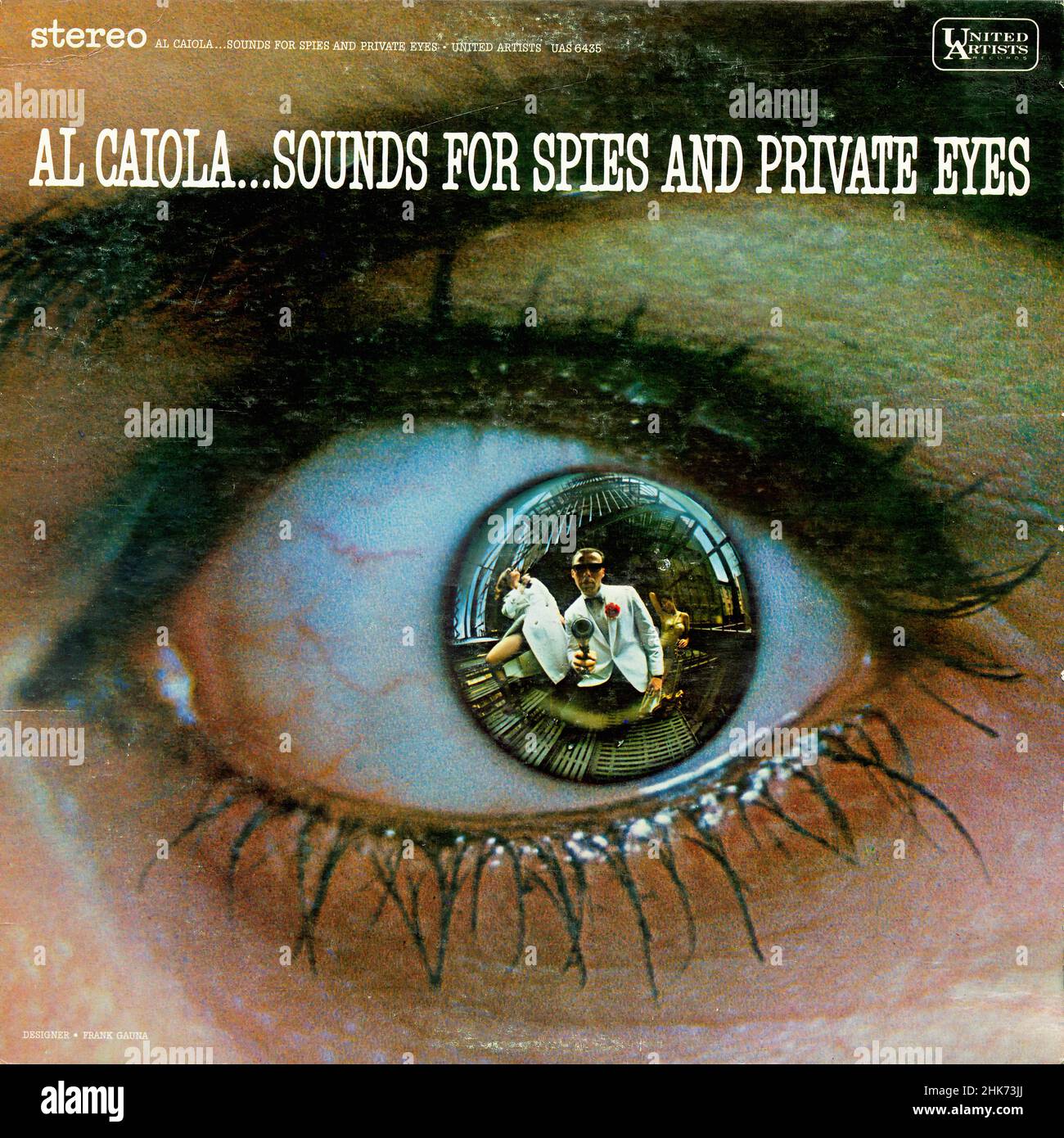Sounds For Spies And Private Eyes -  Vintage Soundtrack Vinyl Album Stock Photo