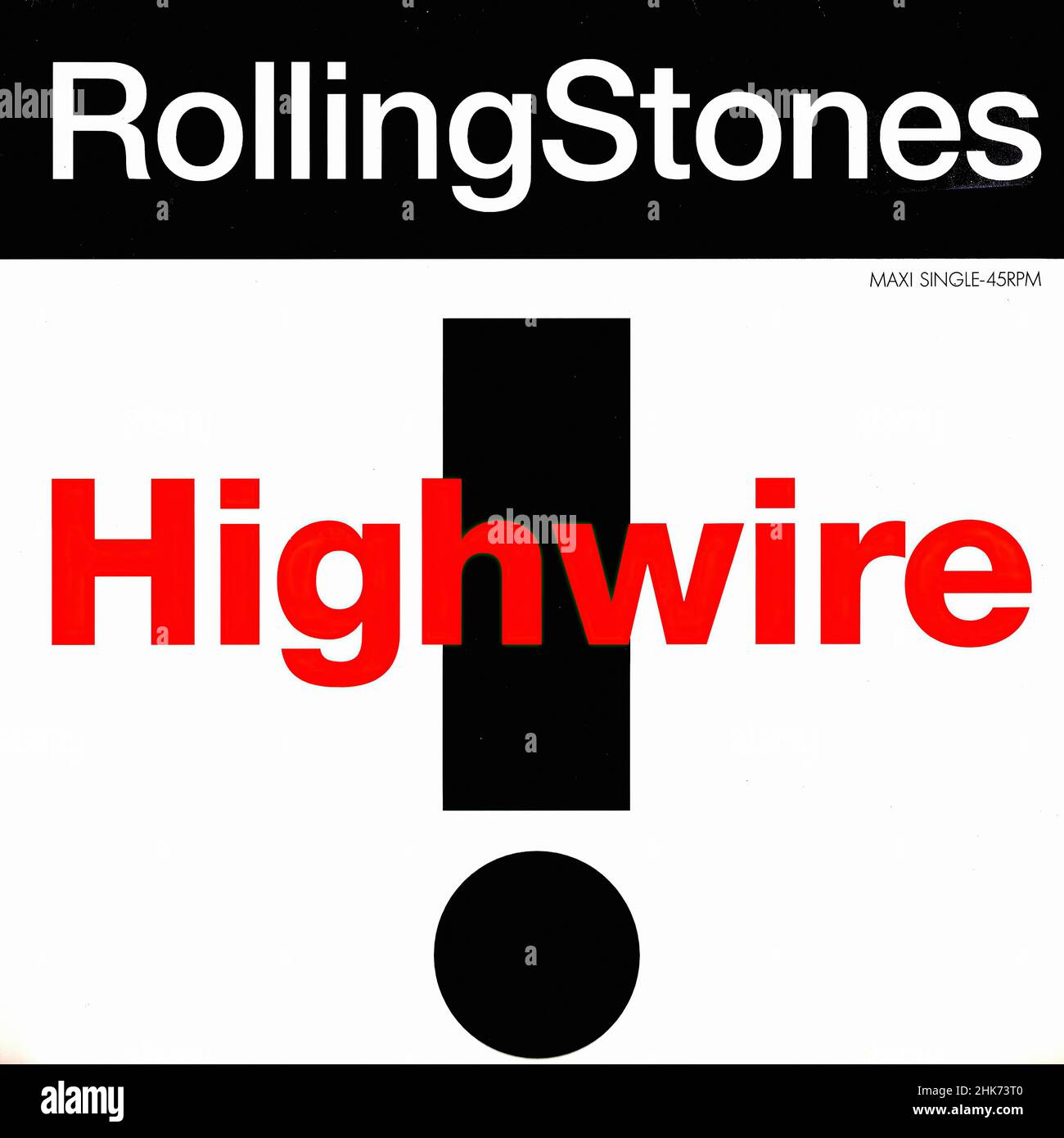 Vintage vinyl record cover -  Rolling Stones, The - Highwire - NL - 1991 Stock Photo