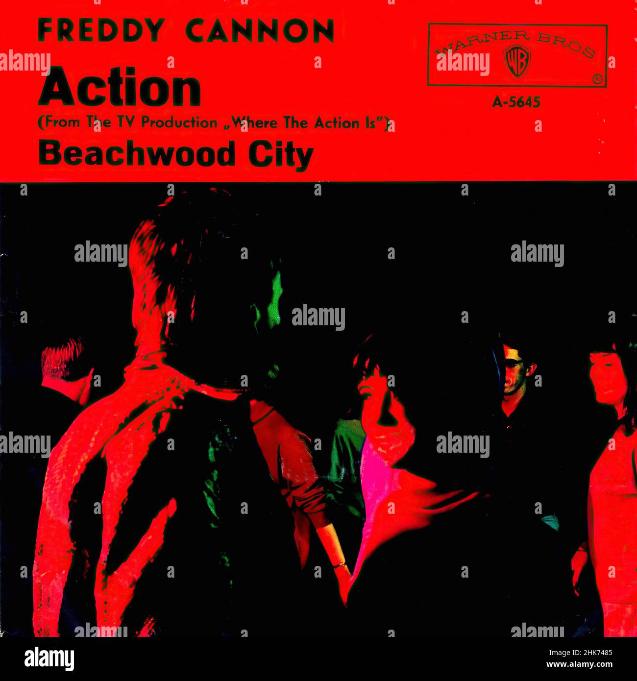 Vintage vinyl record cover -  Cannon, Freddy - Action - D - 1965 Stock Photo