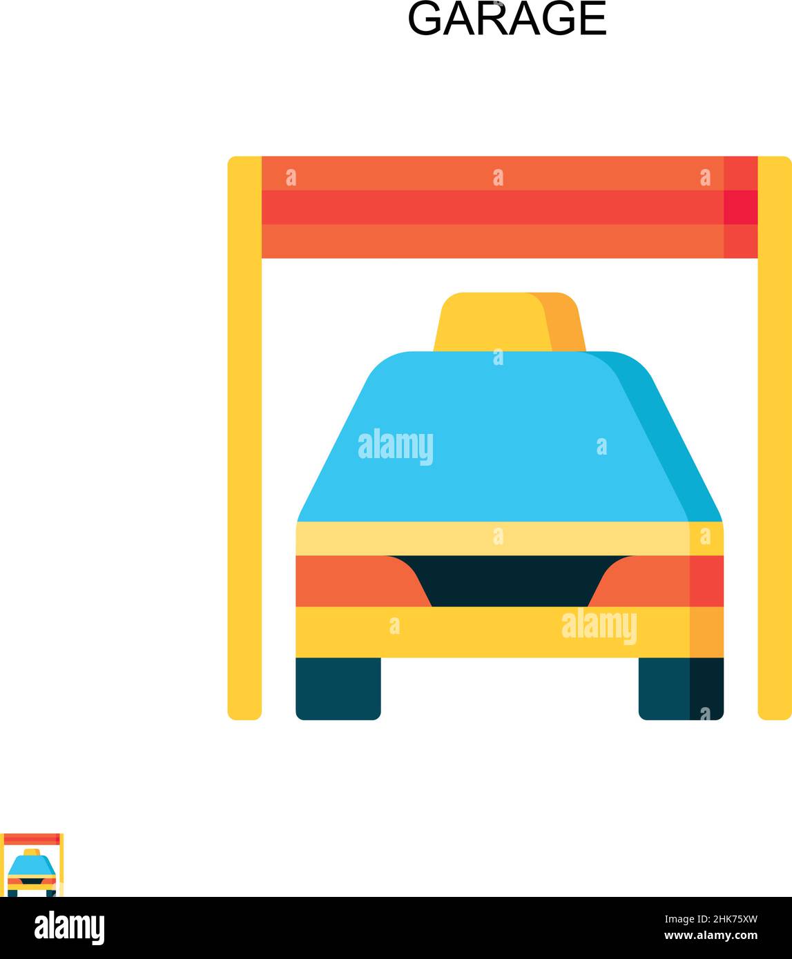 Garage Simple vector icon. Illustration symbol design template for web ...