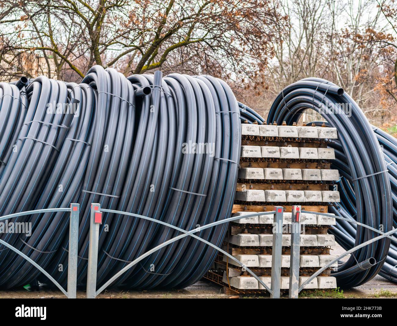 High Density Polyethylene Pipes For Underground construction Line Stock