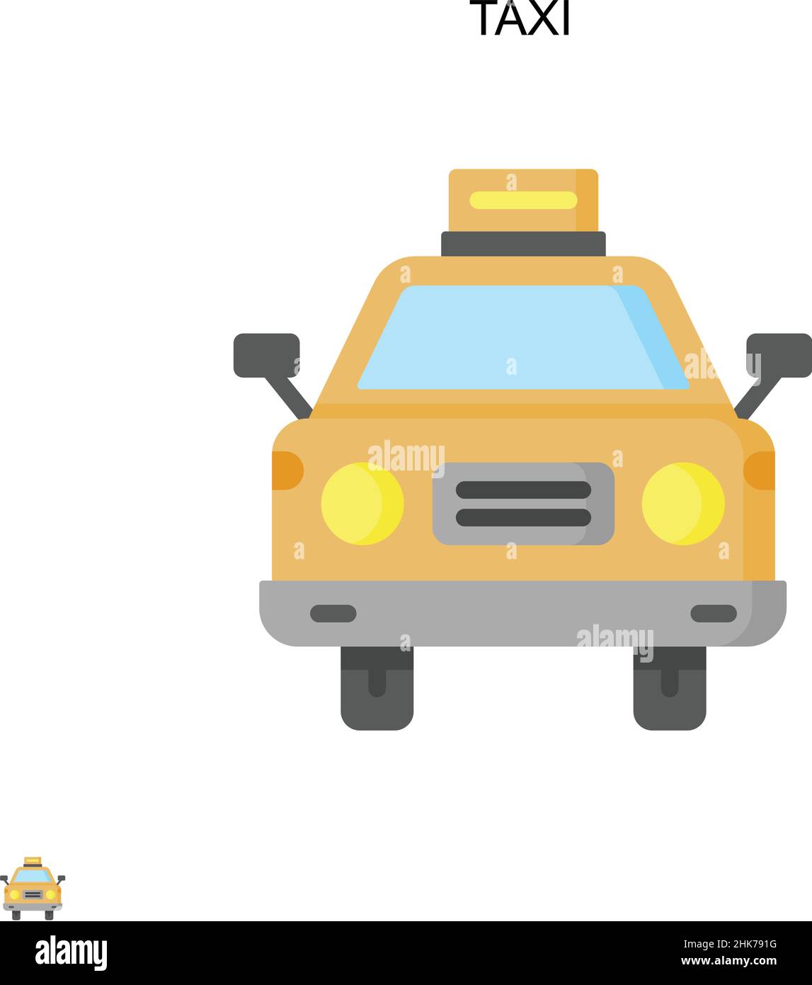Taxi Simple vector icon. Illustration symbol design template for web mobile UI element. Stock Vector