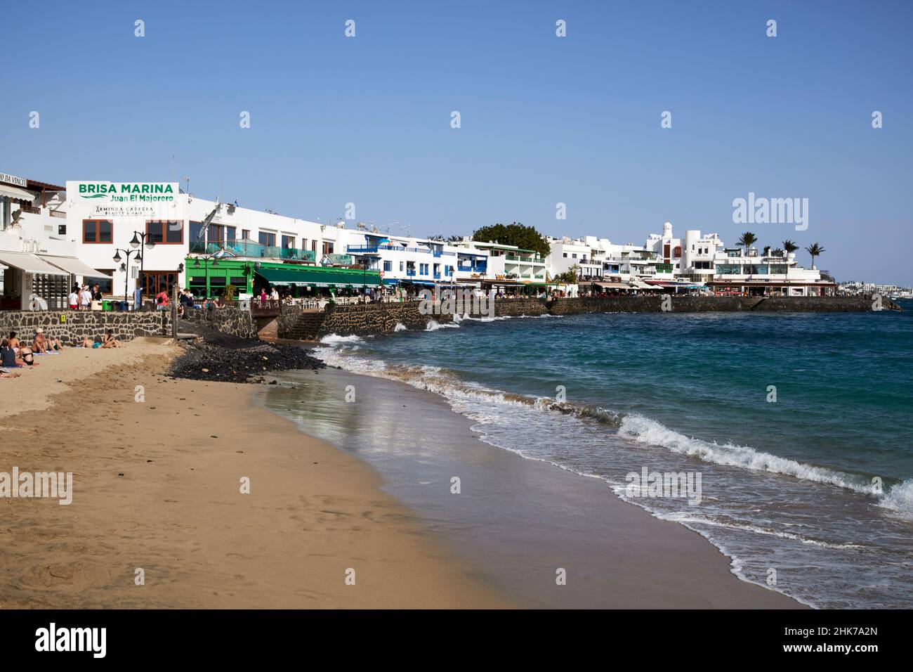 playa blanca beach and avenida maritima shops and restaurants playa ...