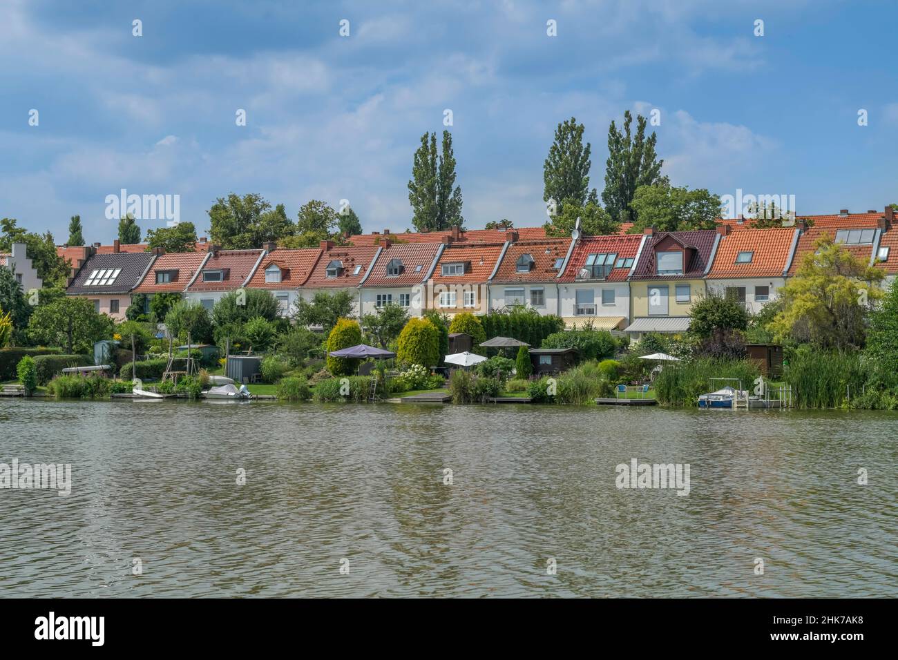 Residential buildings, Grimnitzsee, Wilhelmstadt, Spandau, Berlin, Germany Stock Photo