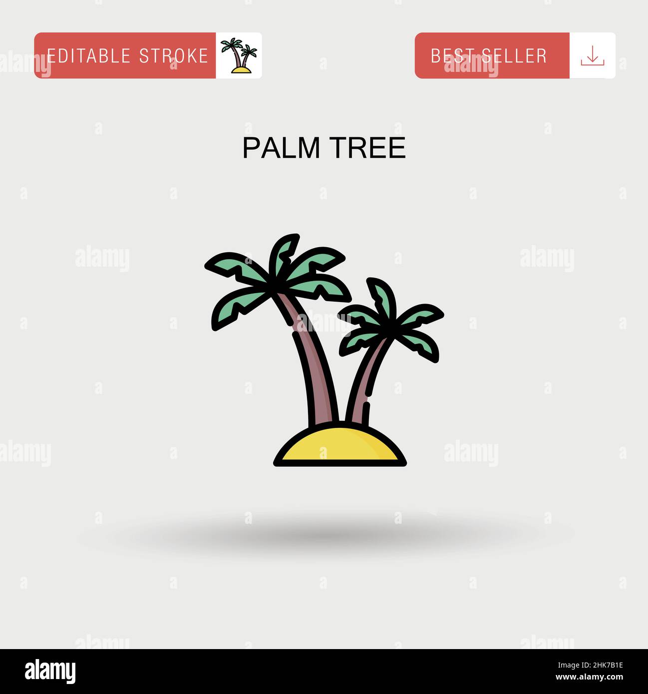 Palm tree Simple vector icon Stock Vector Image & Art - Alamy