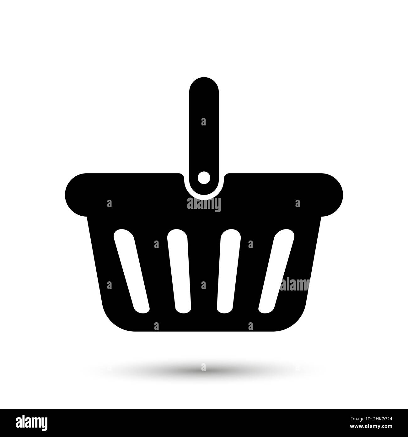 Basket flat vector icon. Vector illustration isolated on white background Stock Vector