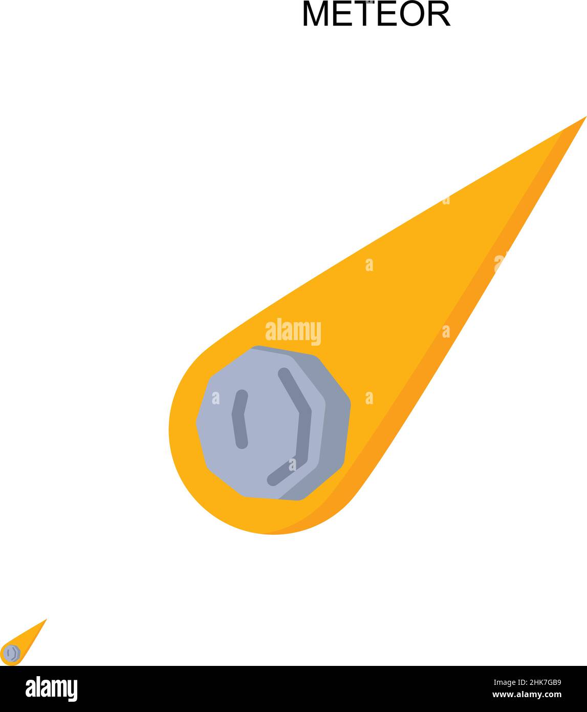 Meteor Simple vector icon. Illustration symbol design template for web mobile UI element. Stock Vector