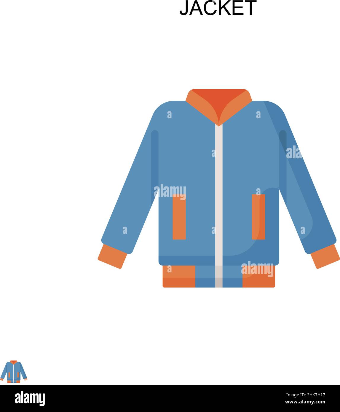 Jacket Simple vector icon. Illustration symbol design template for web ...