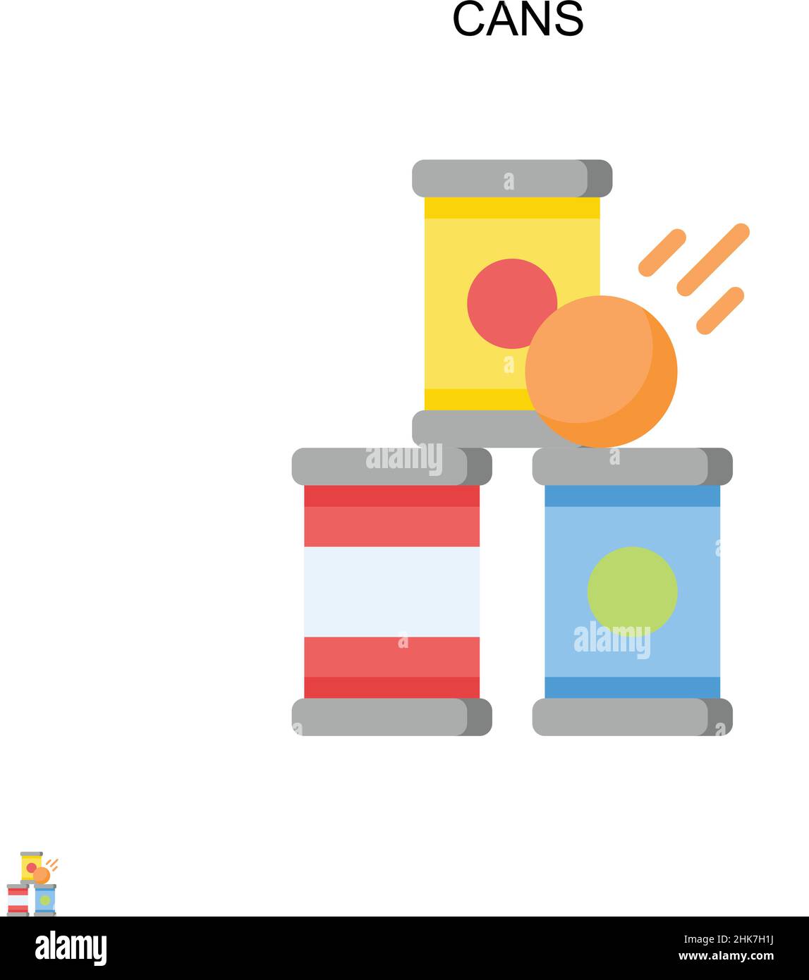 Cans Simple vector icon. Illustration symbol design template for web ...