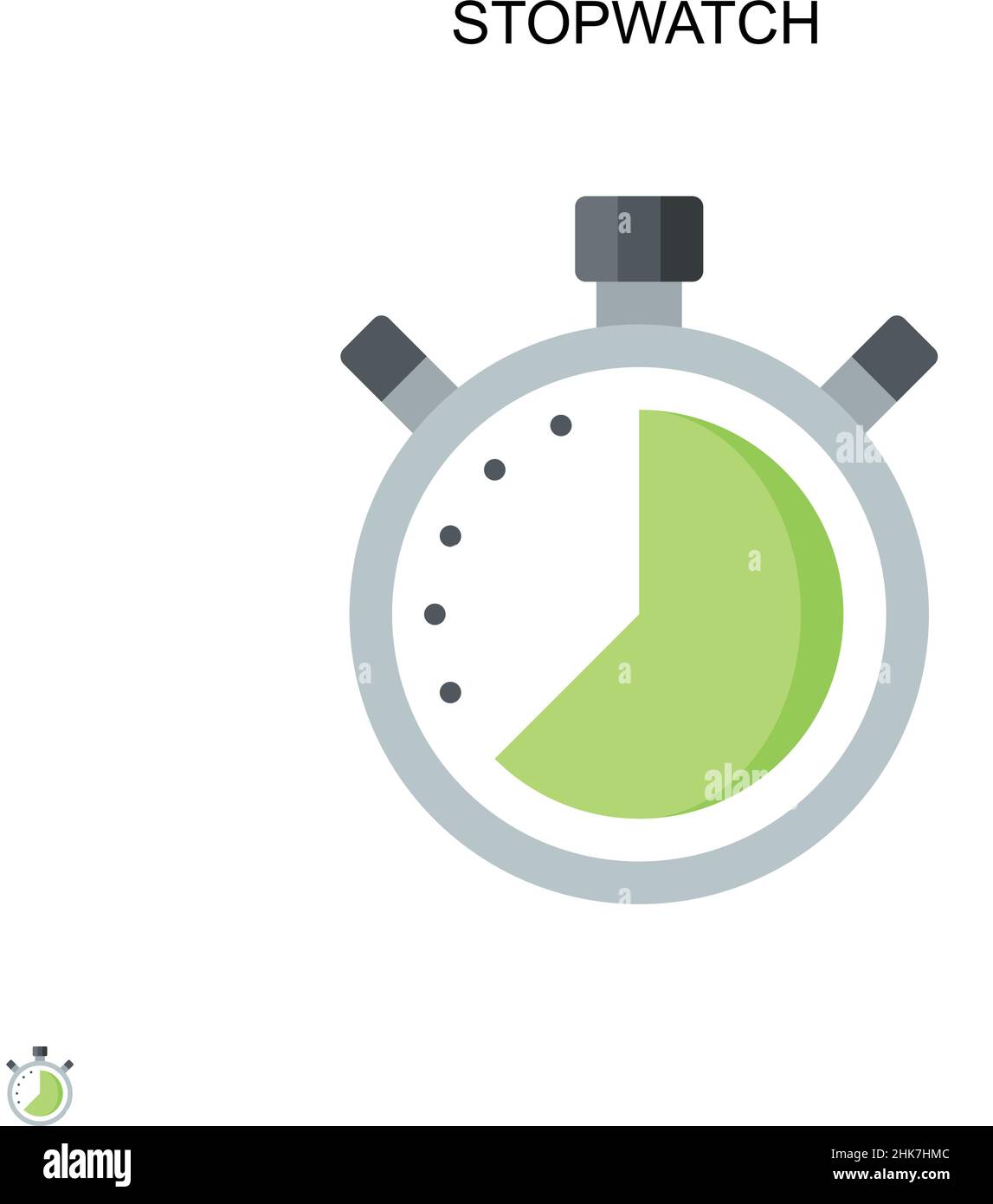 Stopwatch Simple vector icon. Illustration symbol design template for ...