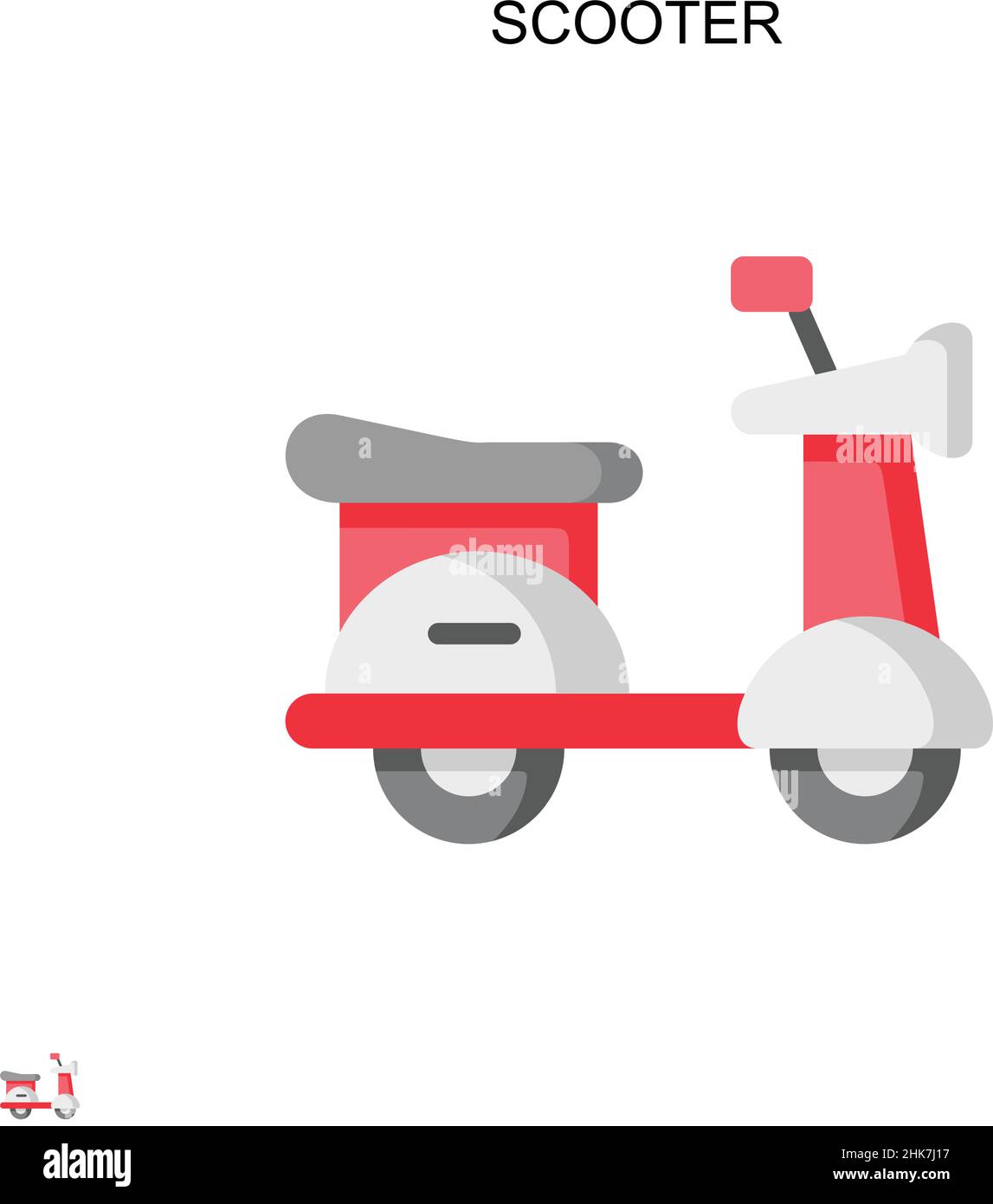 Scooter Simple vector icon. Illustration symbol design template for web mobile UI element. Stock Vector