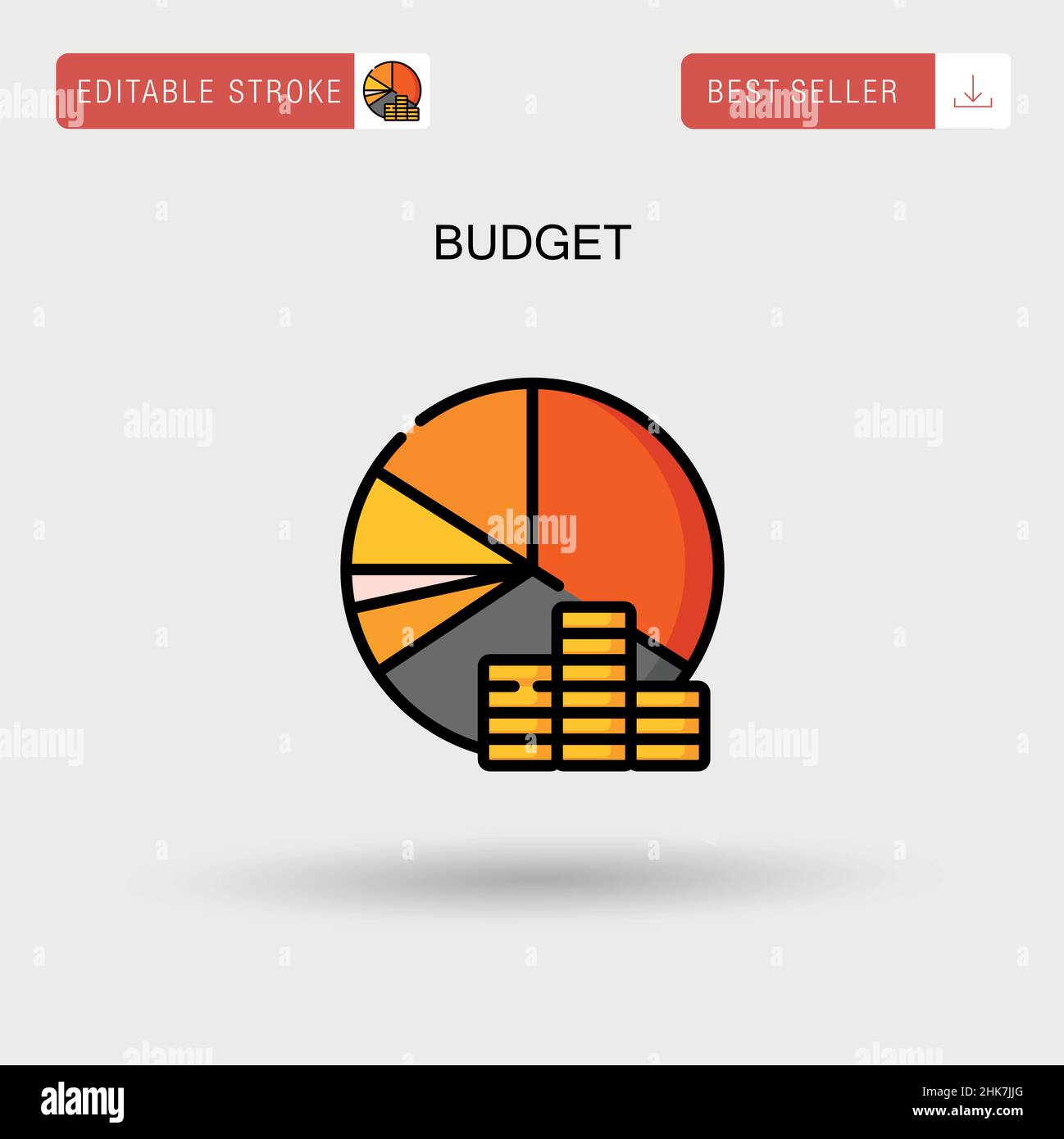 Budget Simple vector icon. Stock Vector