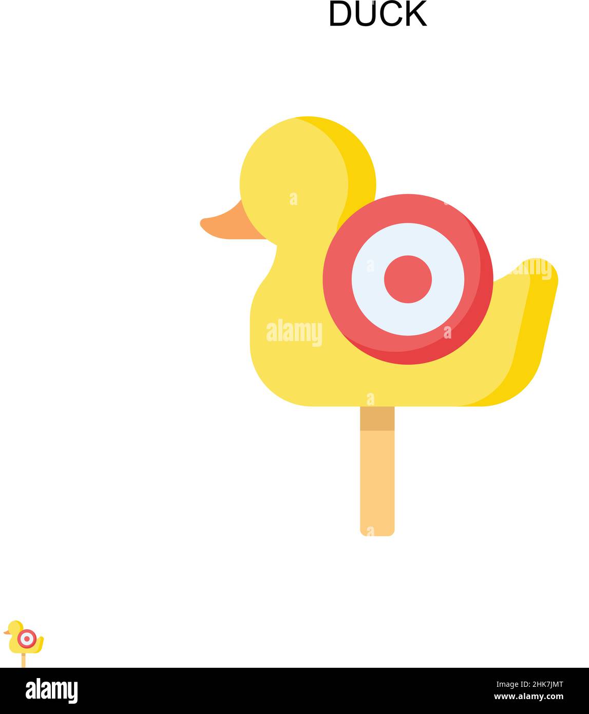 Duck Simple vector icon. Illustration symbol design template for web mobile  UI element Stock Vector Image & Art - Alamy