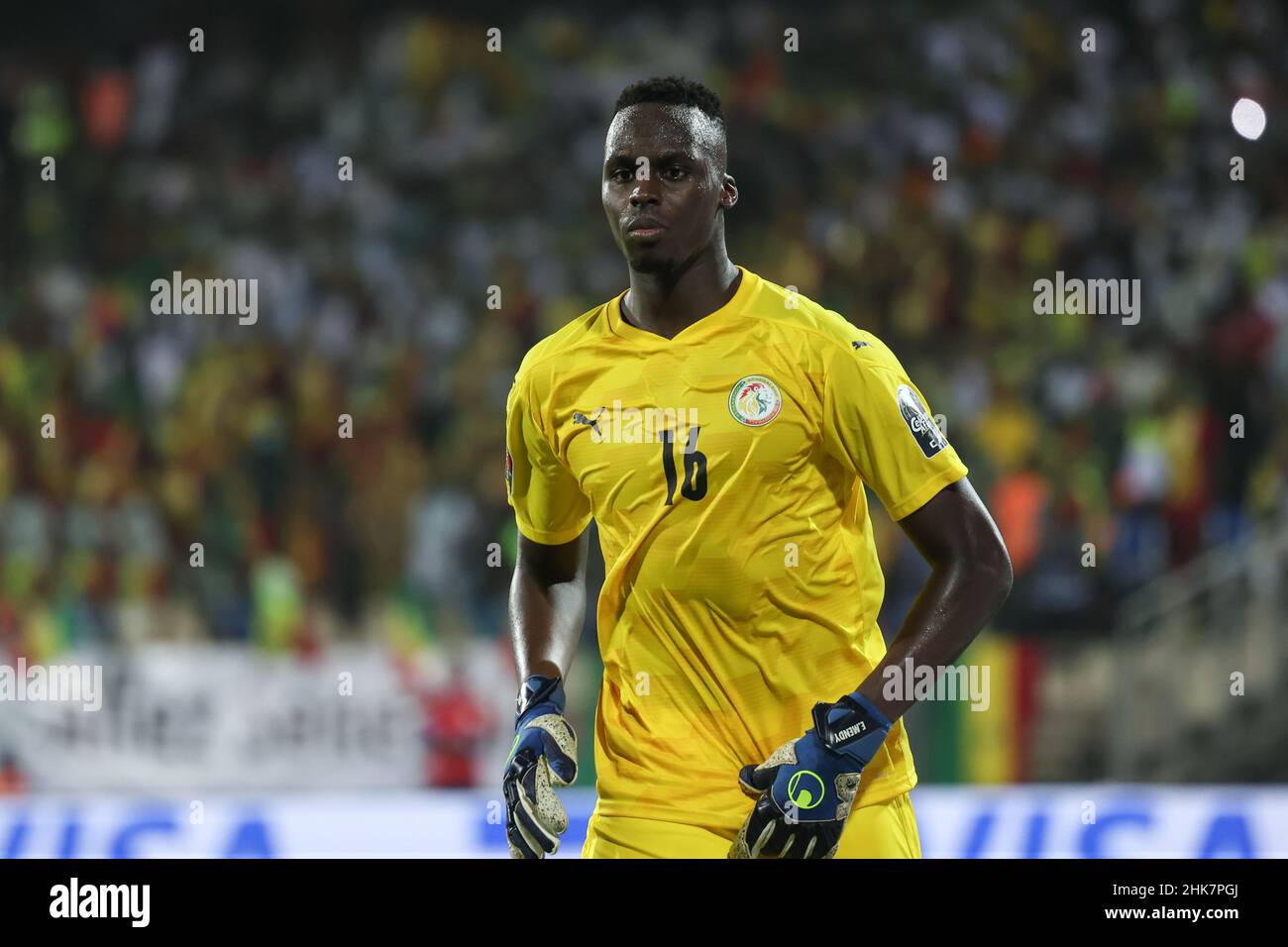 CAMEROON, Yaounde, 02 February 2022 - Edouard Mendy of Senegal during the Africa Cup of Nations play offs semi final match between Burkina Faso and Senegal at Stade Ahmadou Ahidjo,Yaounde, Cameroon, 02/02/2022/ Photo by SF Stock Photo