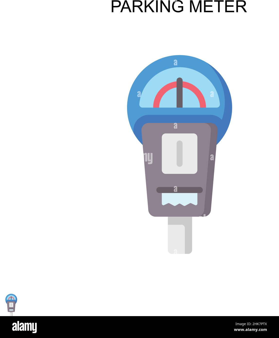 Parking meter Simple vector icon. Illustration symbol design template for web mobile UI element. Stock Vector