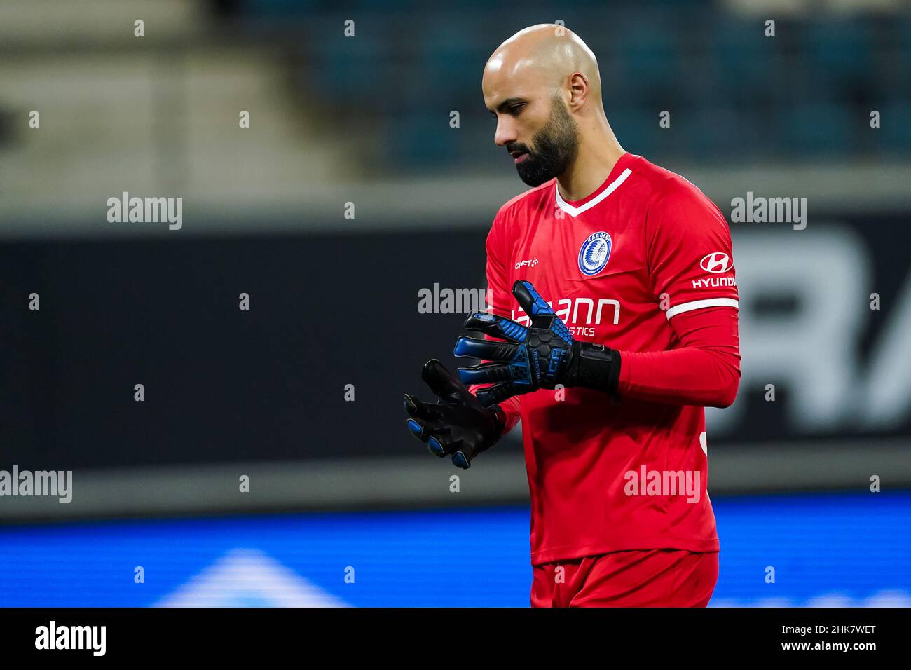 GENT, BELGIUM - FEBRUARY 2: Sinan Bolat during the Croky Cup Semi Final 1st Leg match between KAA Gent and Club Brugge at the Ghelamco Arena on February 2, 2022 in Gent, Belgium (Photo by Jeroen Meuwsen/Orange Pictures) Stock Photo