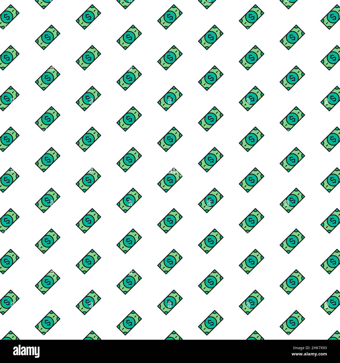 Vector money, cash, dollar, banknote pattern with various icons Stock ...