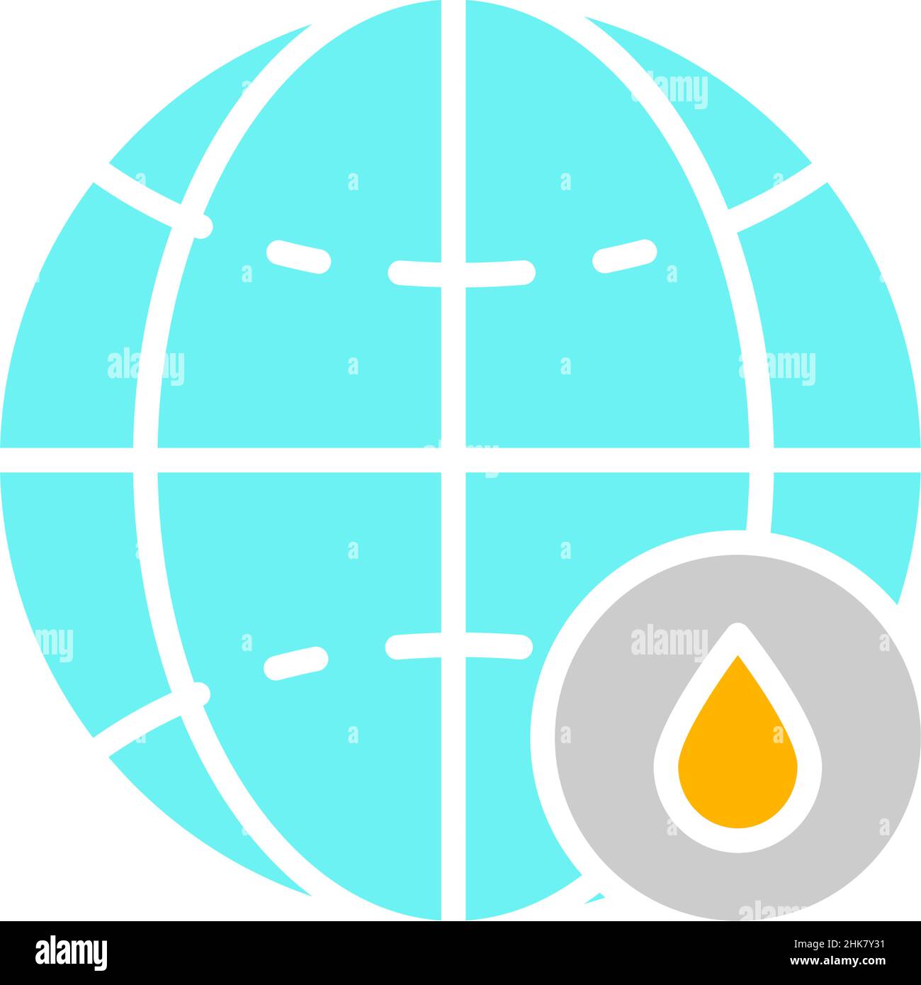 Vector world with drop white line icon Stock Vector Image & Art - Alamy