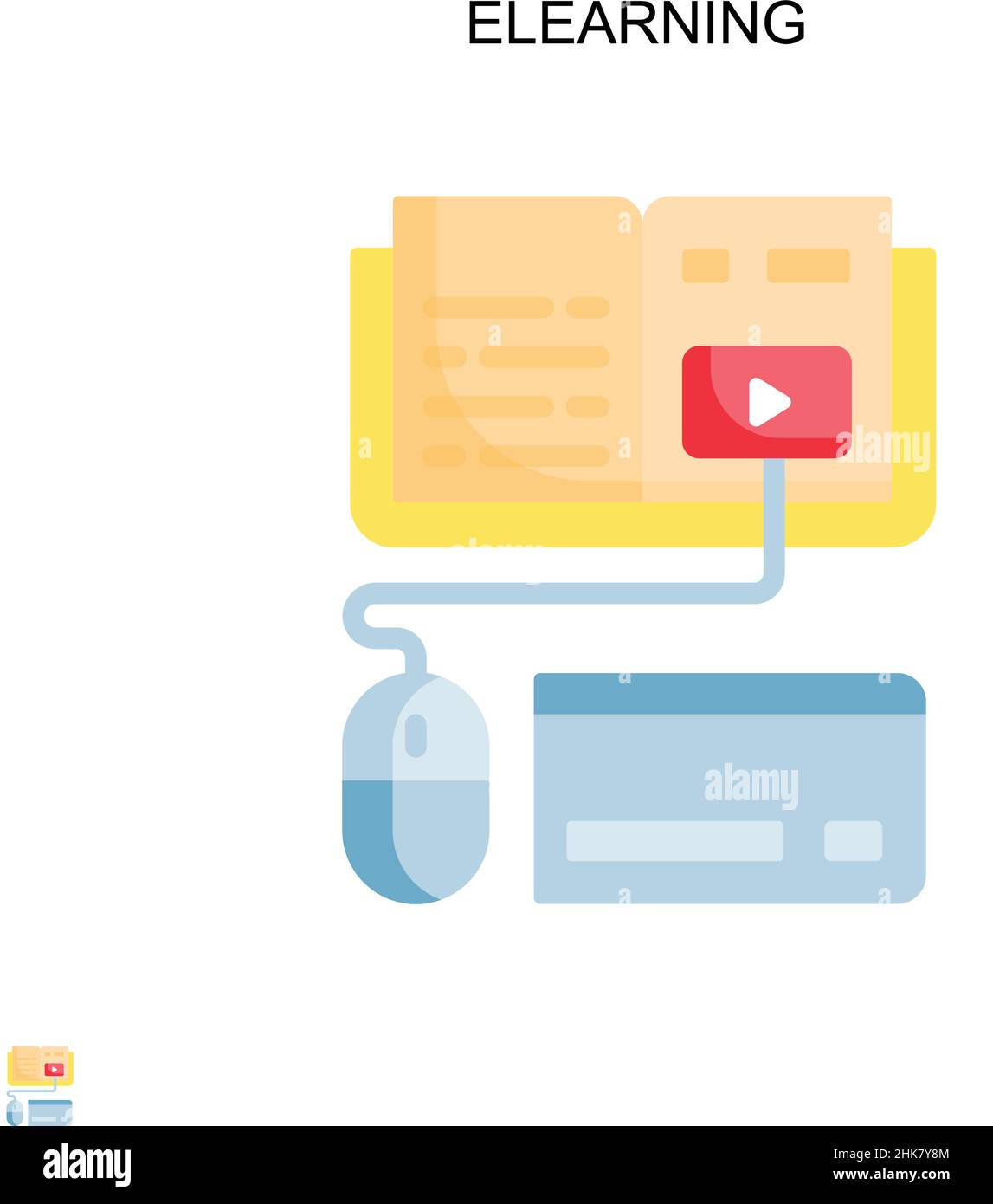 Elearning Simple vector icon. Illustration symbol design template for ...