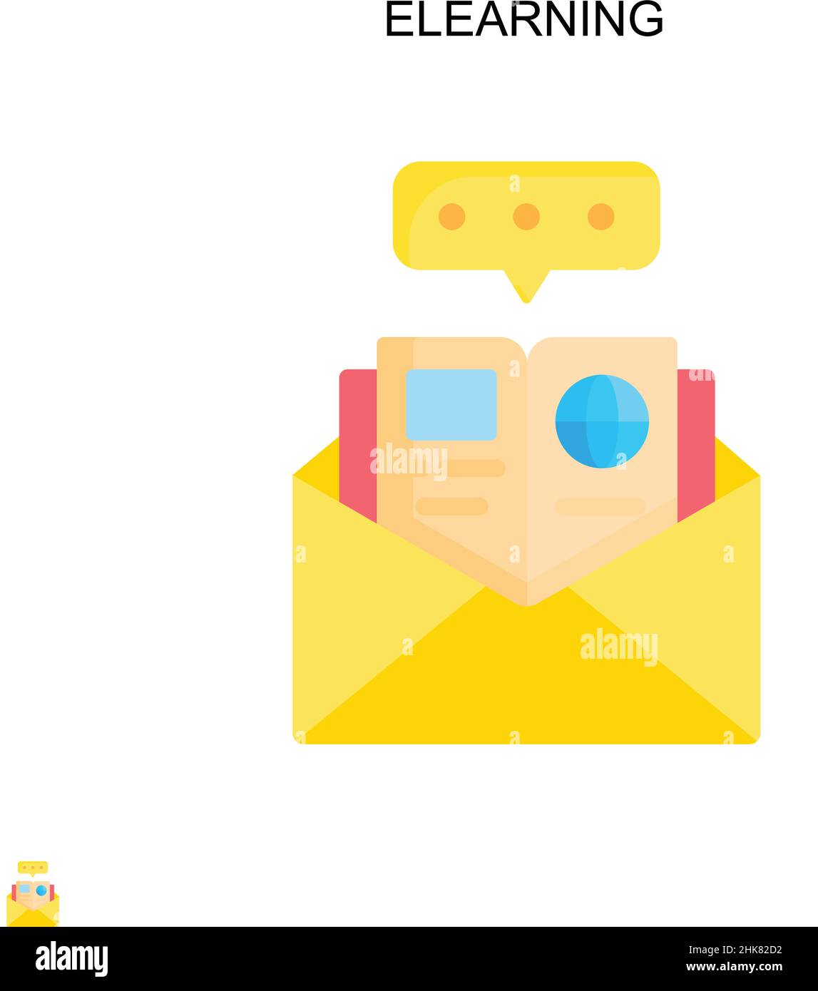 Elearning Simple vector icon. Illustration symbol design template for ...