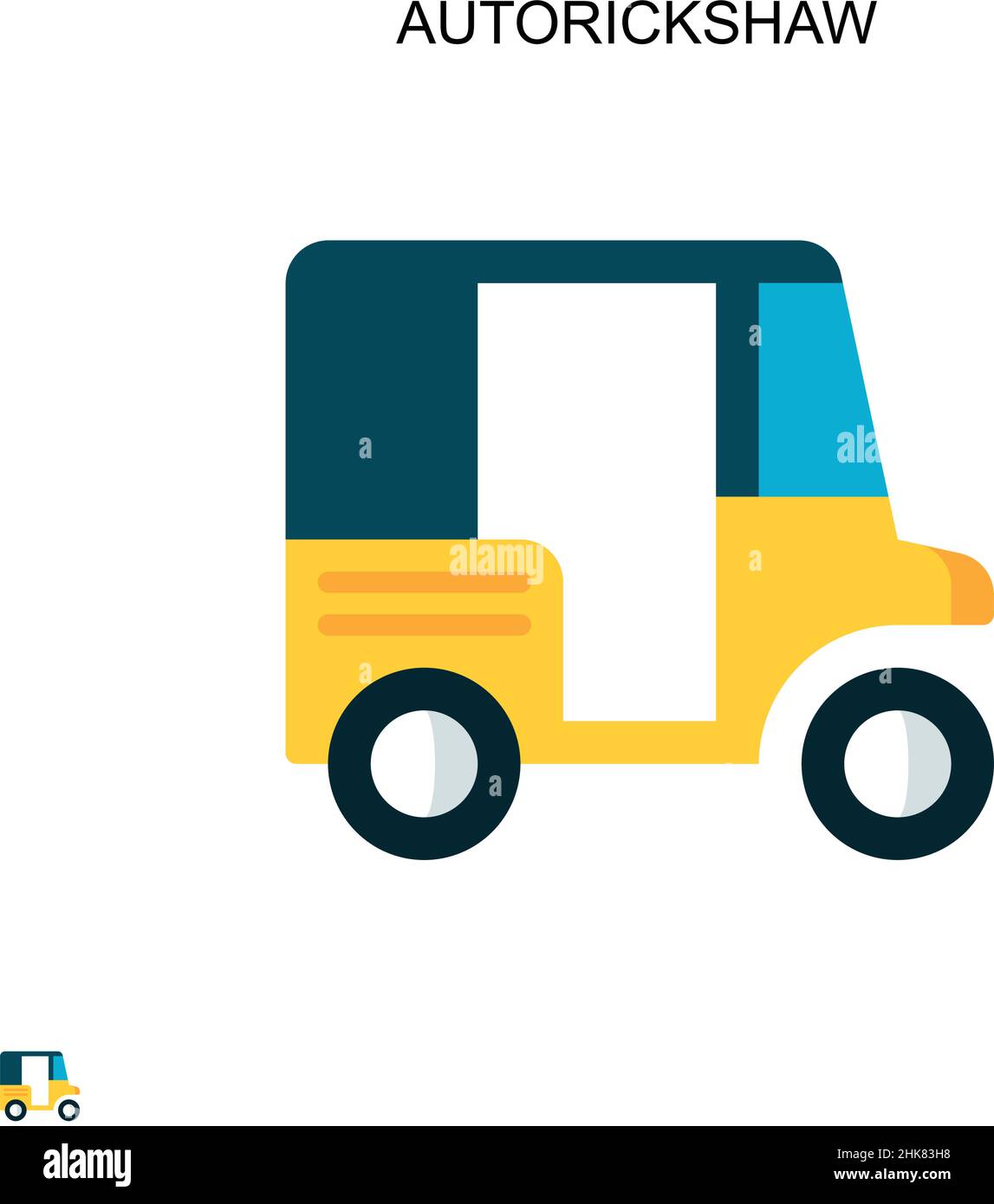 Autorickshaw Simple vector icon. Illustration symbol design template ...