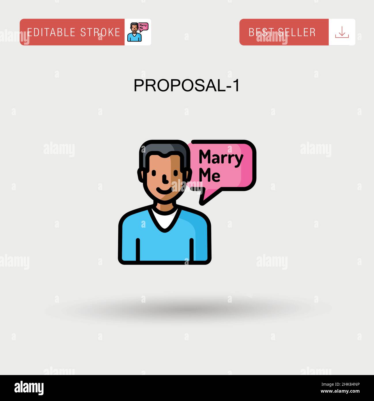 Proposal-1 Simple vector icon Stock Vector Image & Art - Alamy