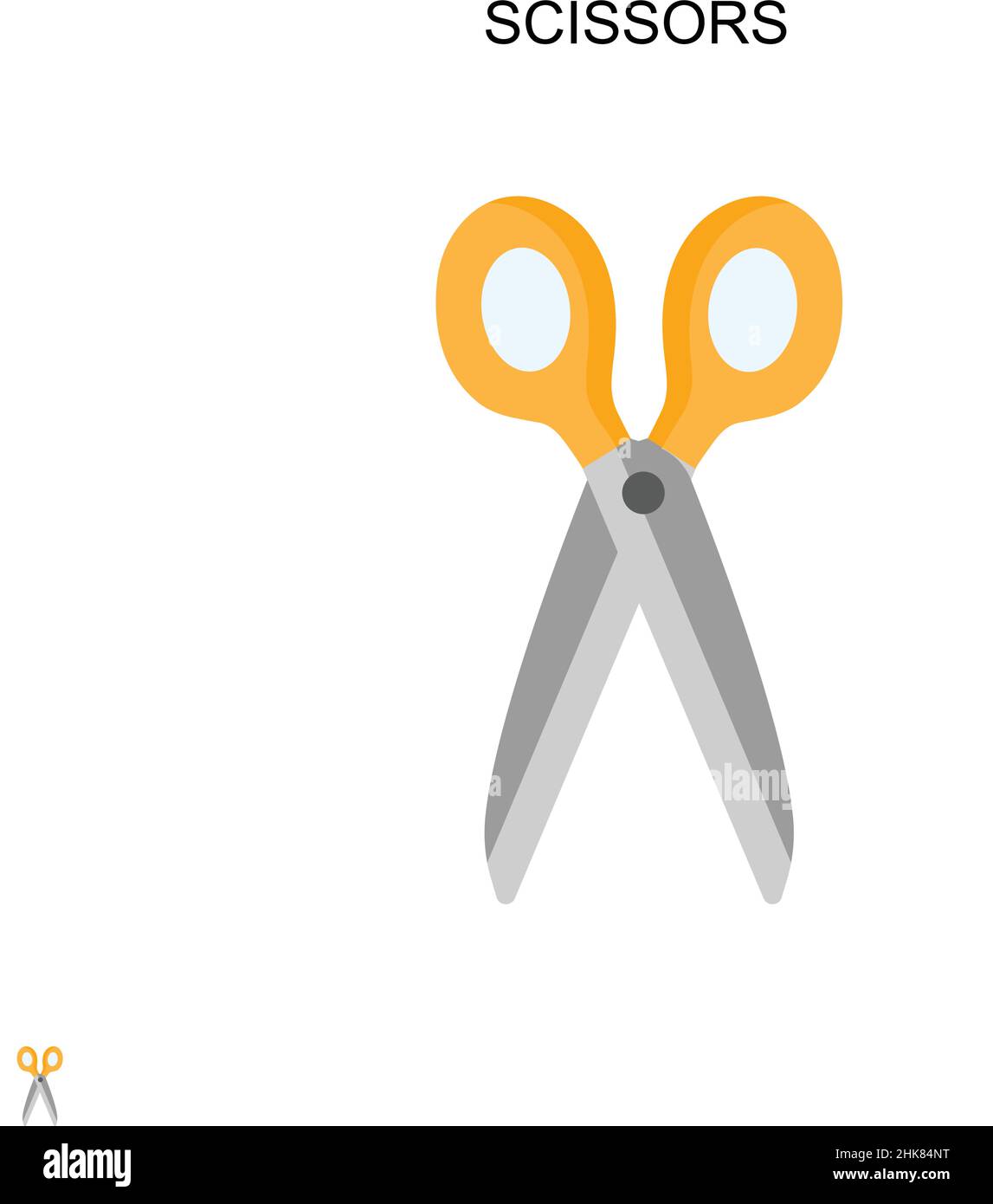 Scissors Simple vector icon. Illustration symbol design template for ...