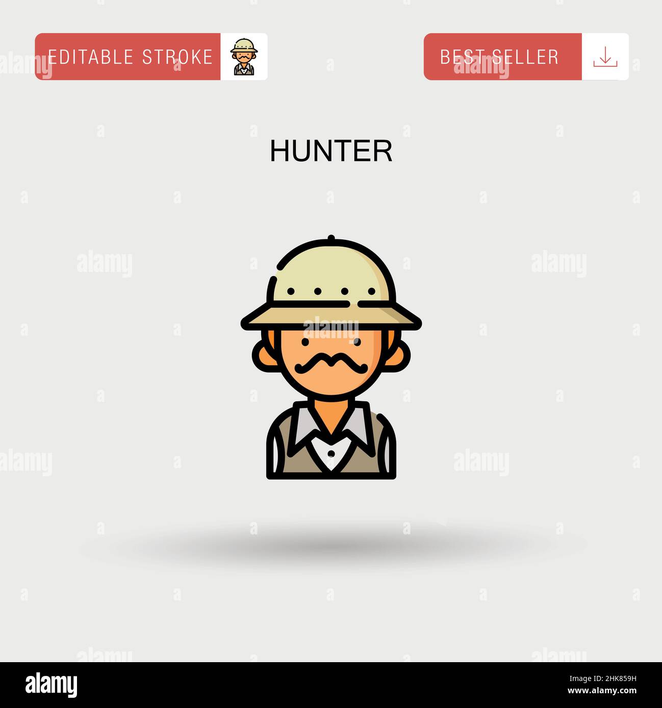 Hunter Simple vector icon Stock Vector Image & Art - Alamy