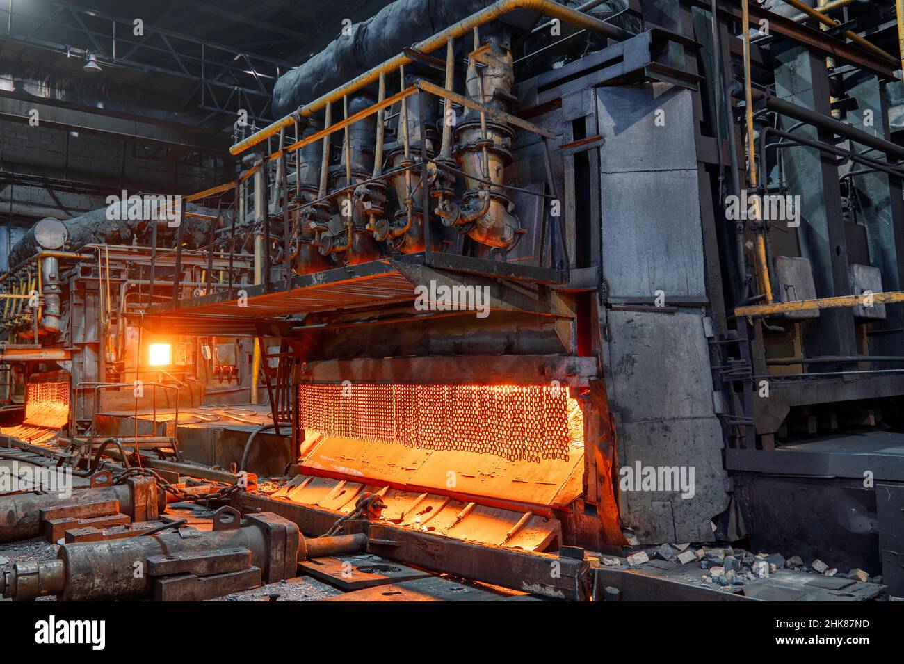Furnace for heating metal and ingots Stock Photo Alamy