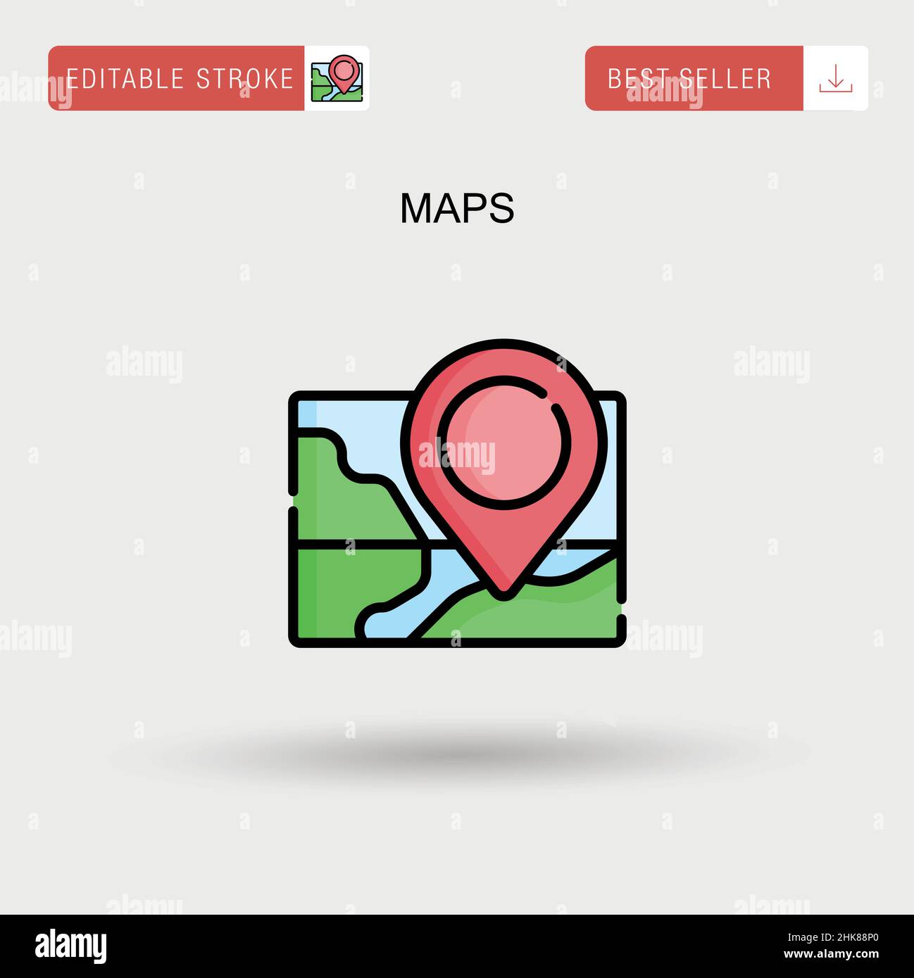 Maps Simple vector icon Stock Vector Image & Art - Alamy