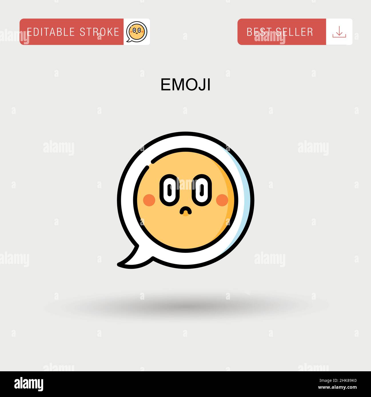 Emoji Simple vector icon. Stock Vector