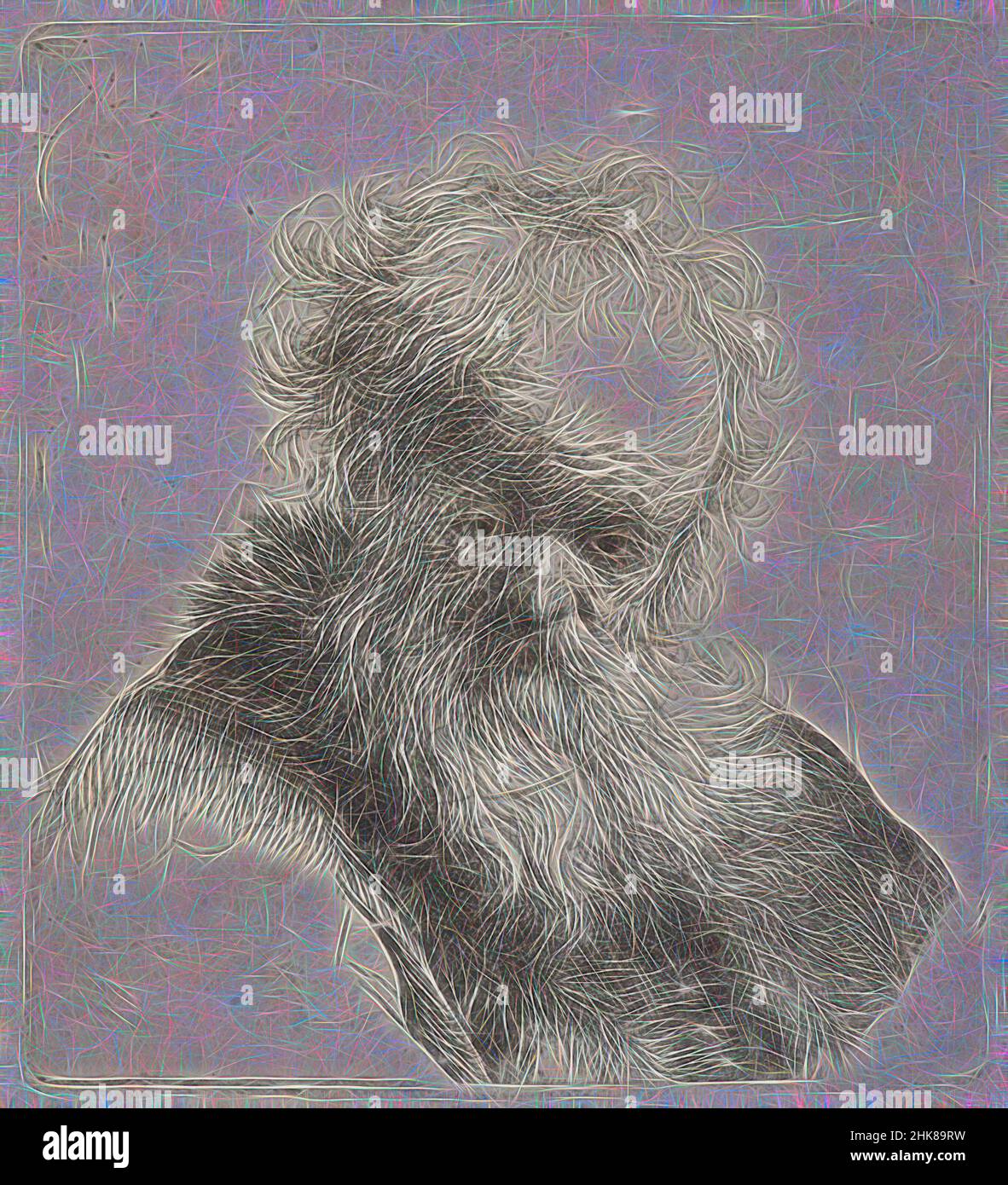 Inspired by Bust of an old man with flowing beard and white sleeve ...